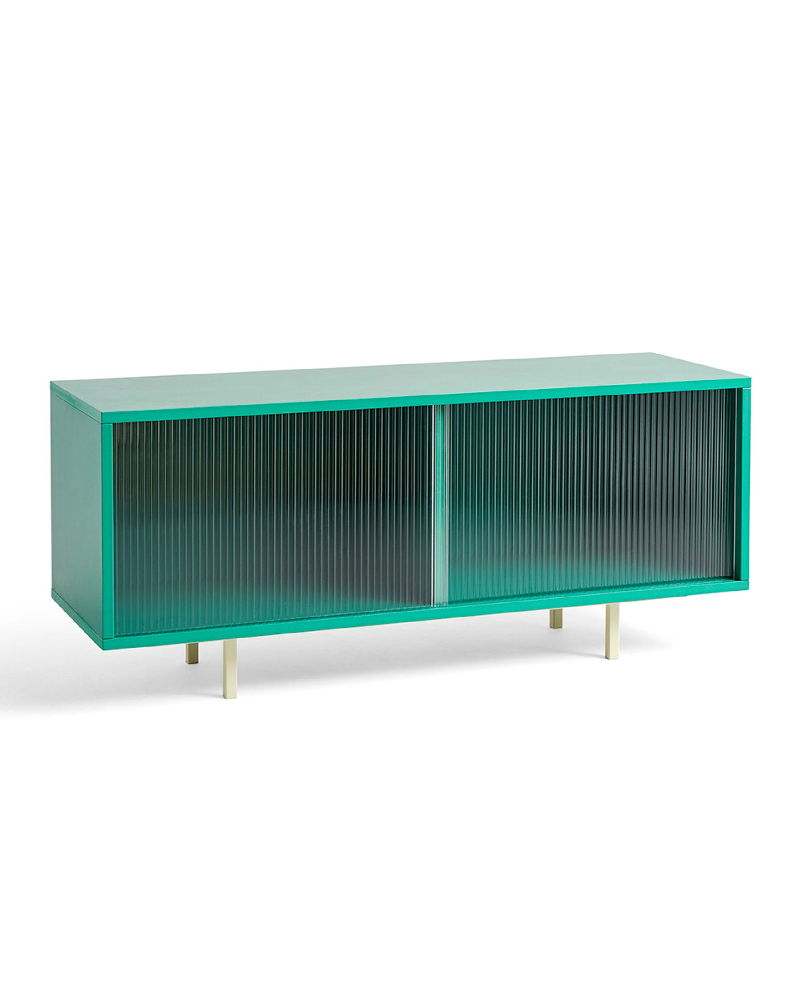 HAY - Reol - Colour Cabinet / Medium - Dark Mint /w Glass Doors