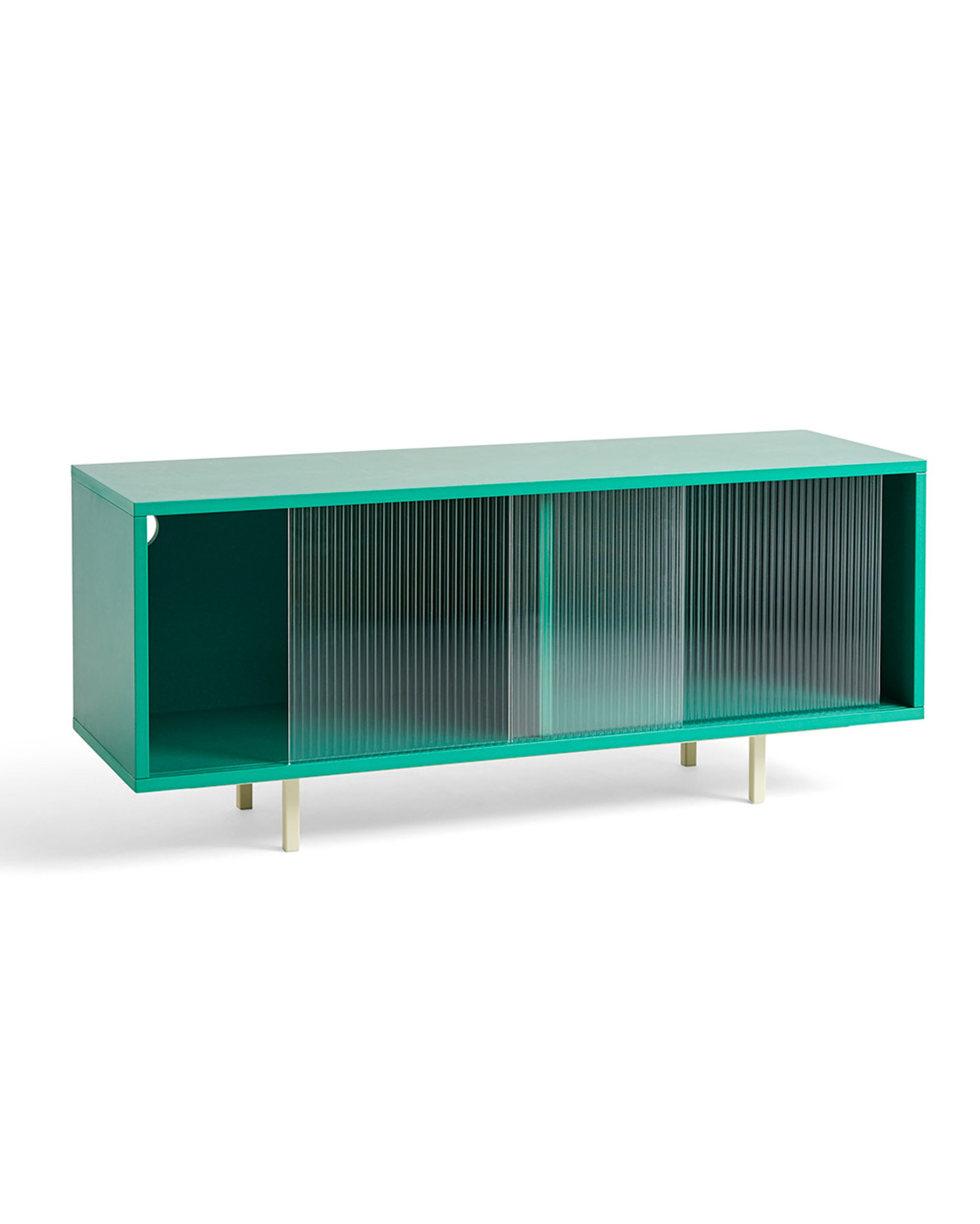 HAY - Reol - Colour Cabinet / Medium - Dark Mint /w Glass Doors