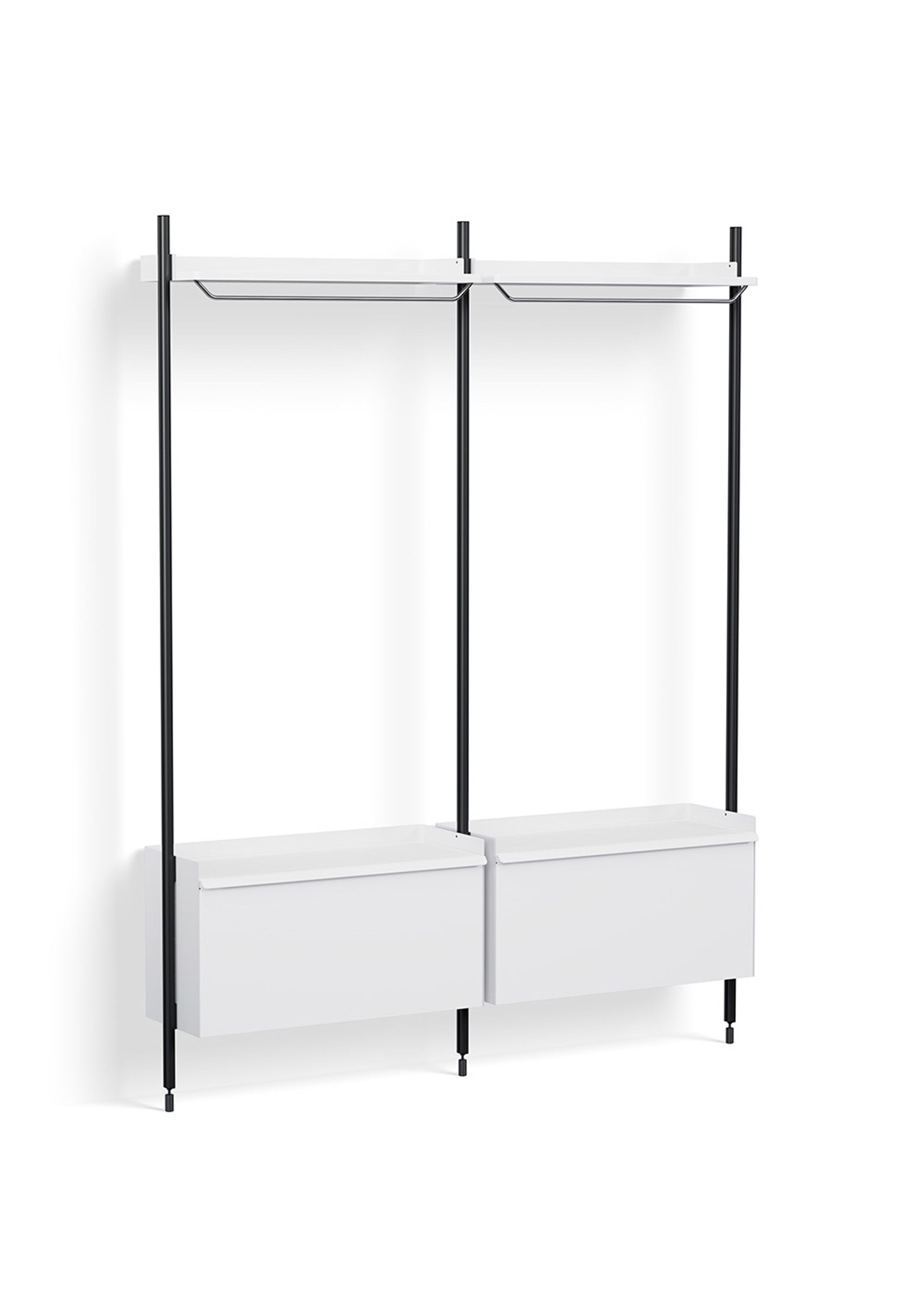 HAY - Display - Pier System / No. 1002 - White / Black Anodised Aluminium