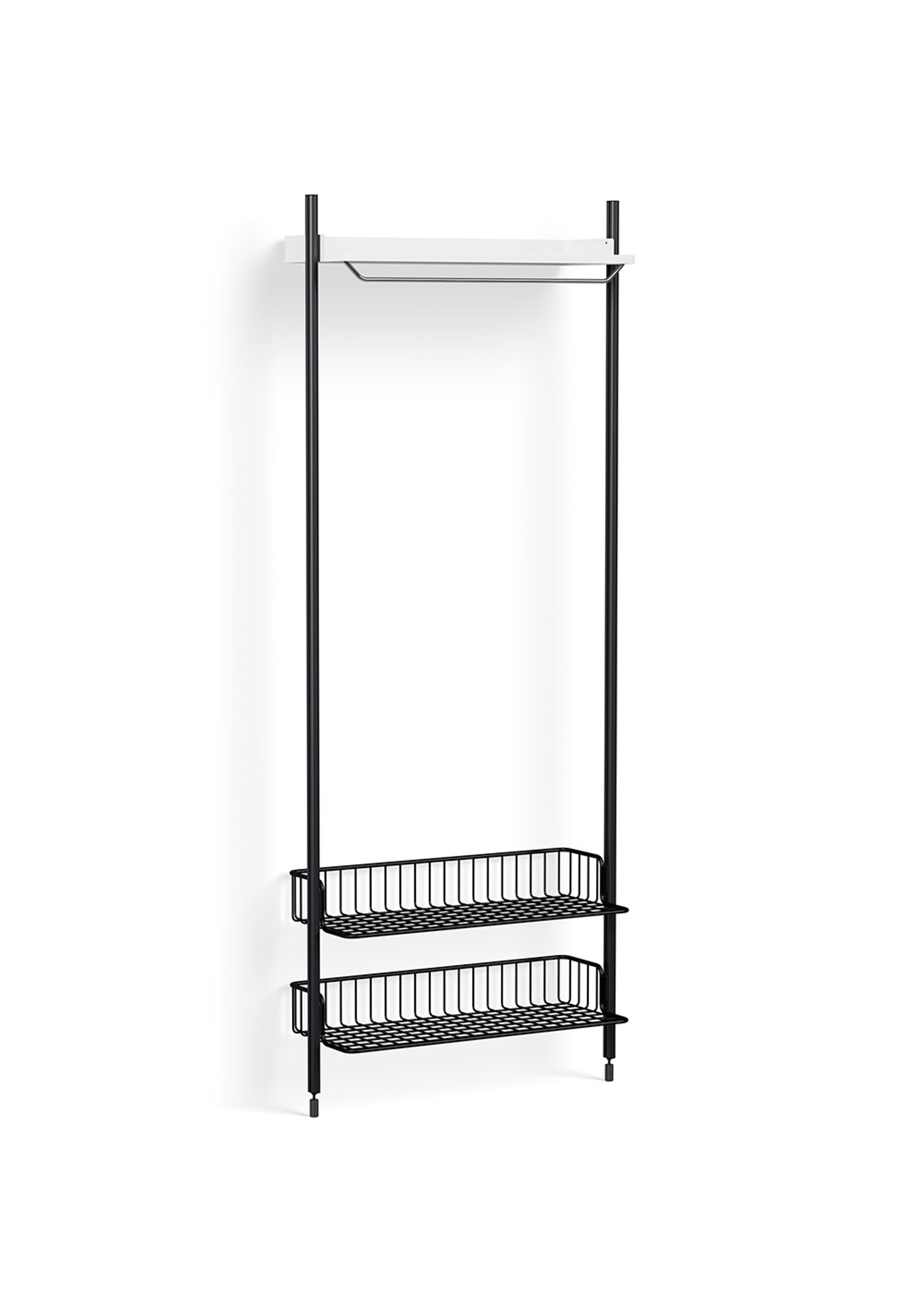 HAY - Reol - Pier System / No. 1011 - White / Black Anodised Aluminium