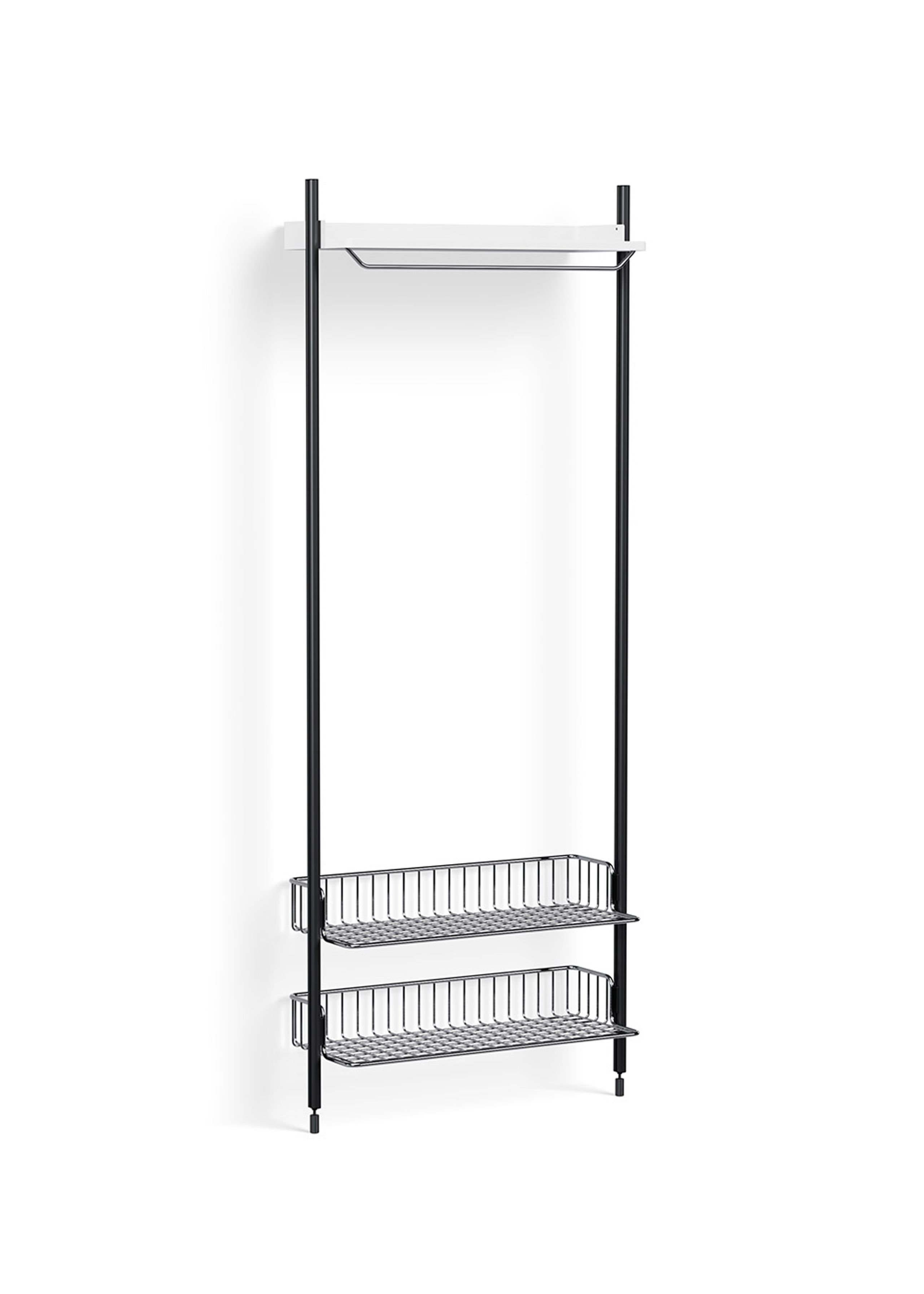 HAY - Reol - Pier System / No. 1011 - White / Black Anodised Aluminium