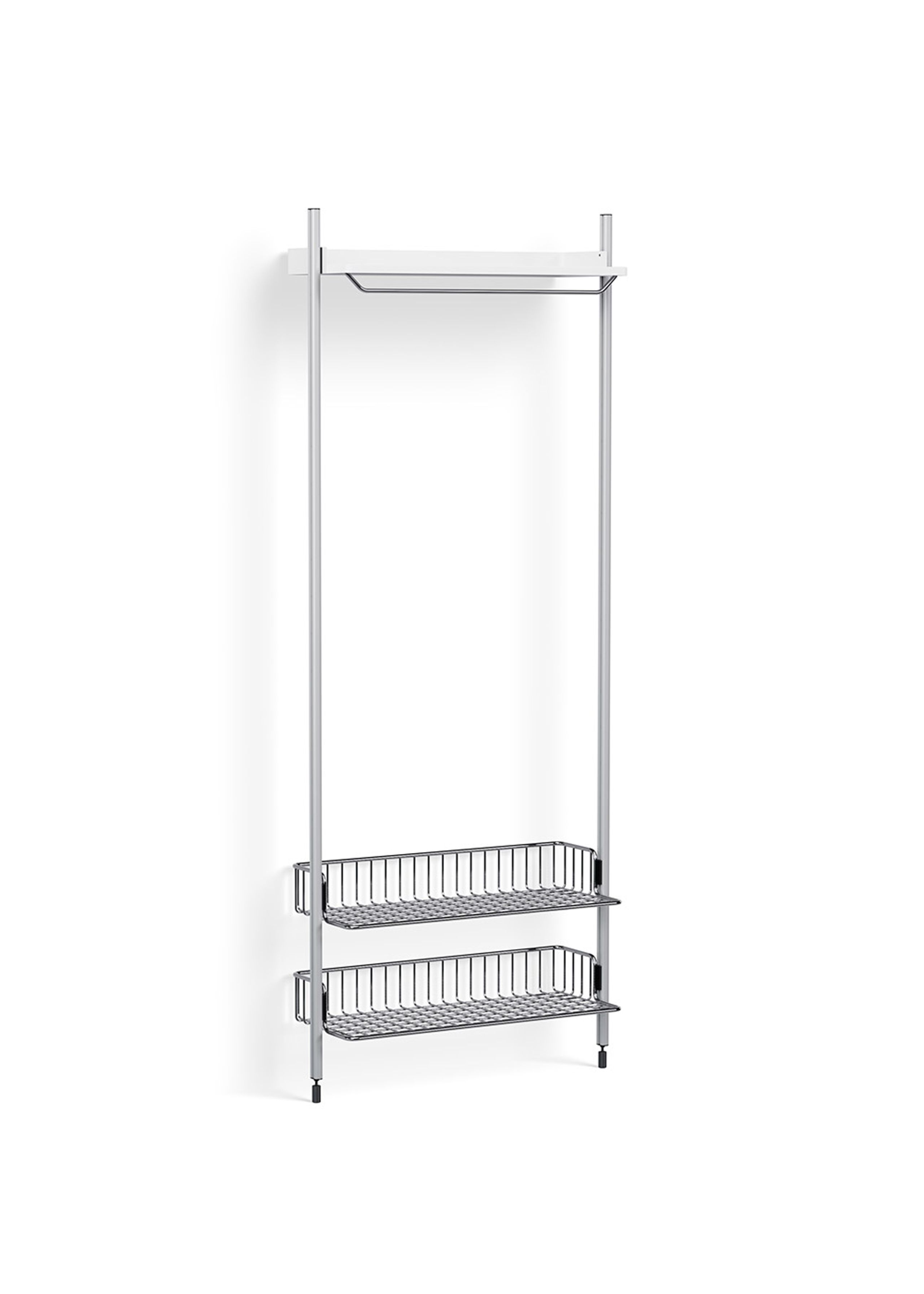 HAY - Estante - Pier System / No. 1011 - White / Clear Anodised Aluminium