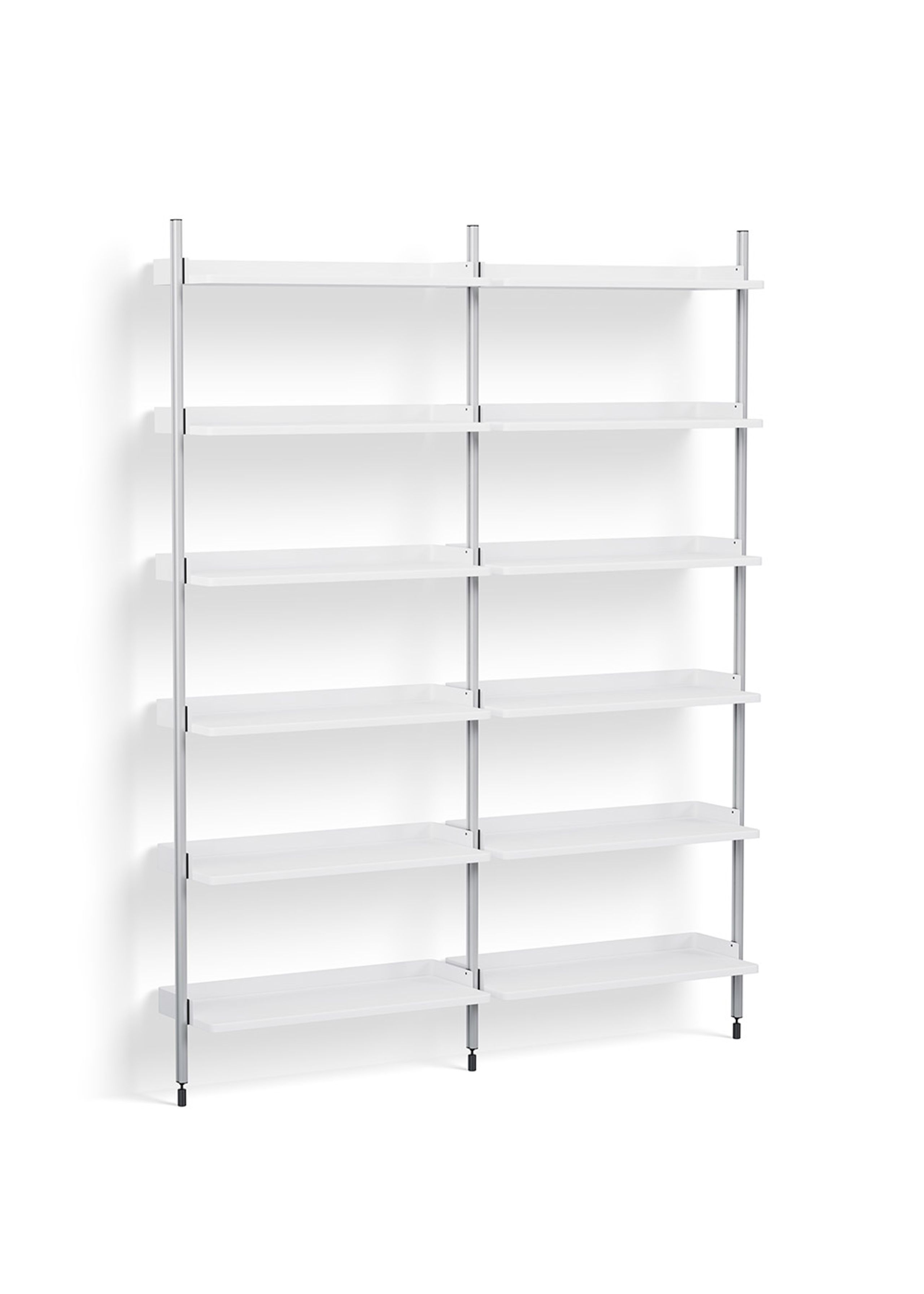 HAY - Reol - Pier System / No. 102 - White / Clear Anodised Aluminium