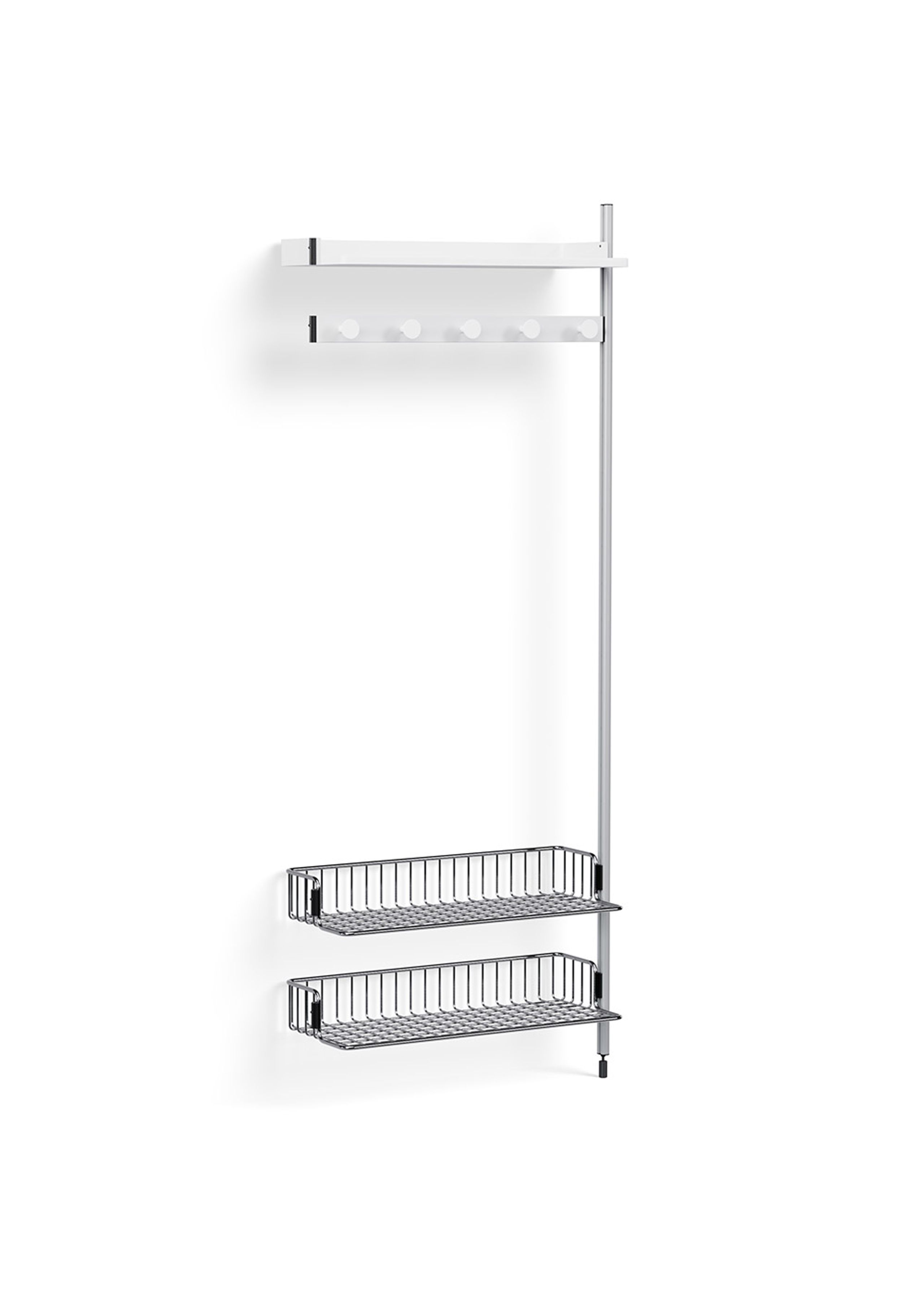 HAY - Librería - Pier System / No. 1050 - White / Clear Anodised Aluminium