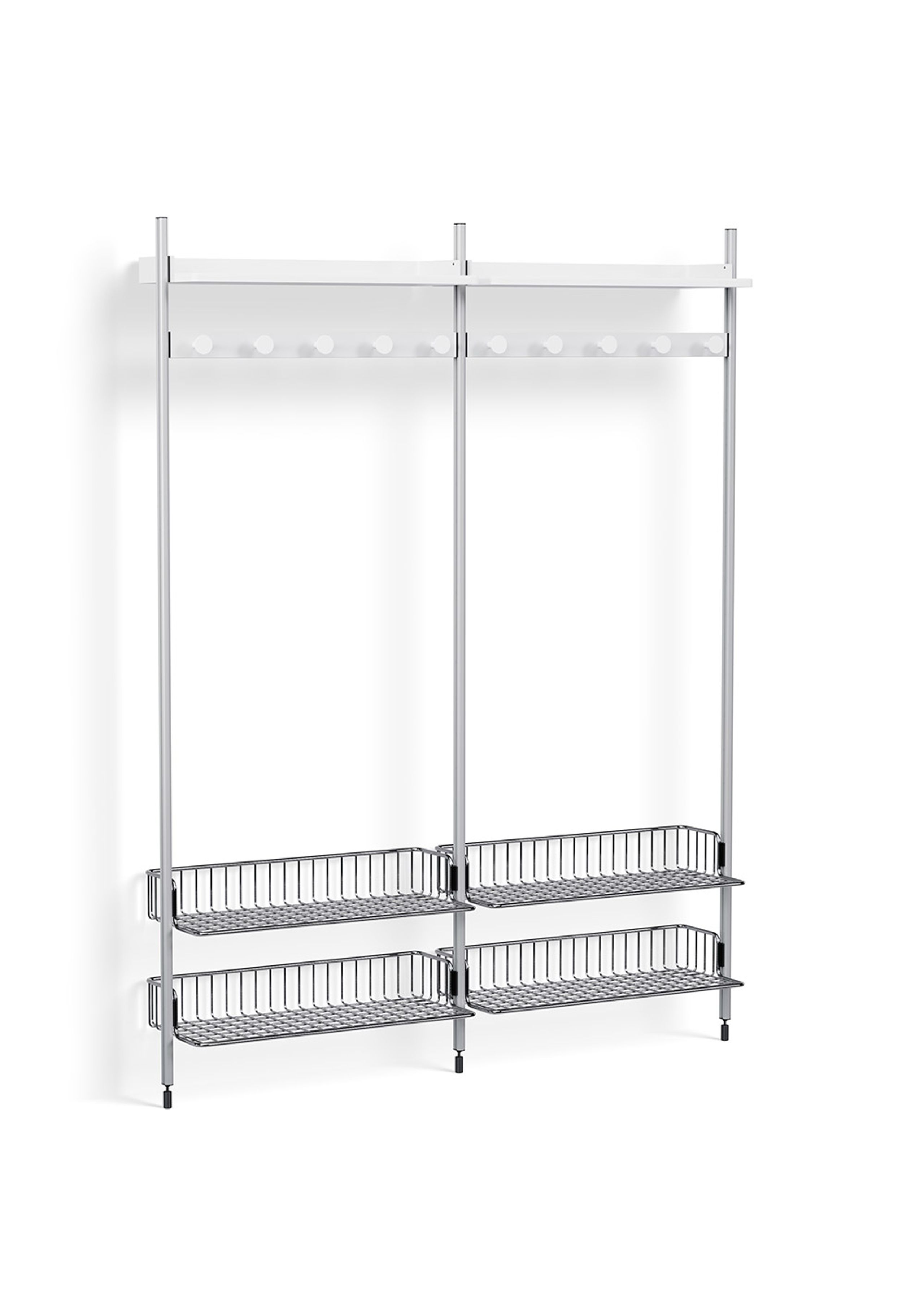 HAY - Reol - Pier System / No. 1052 - White / Clear Anodised Aluminium