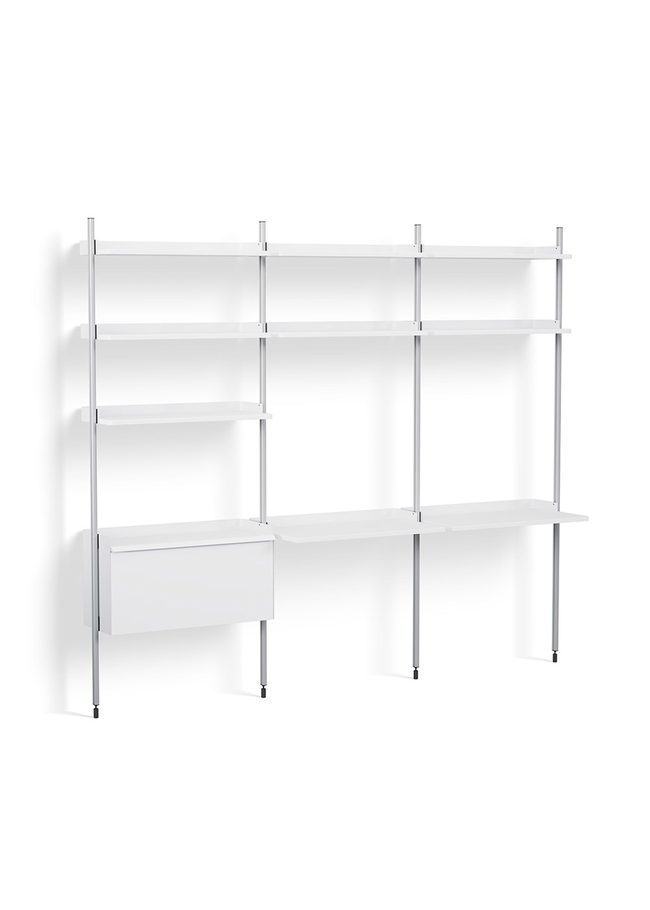 HAY - Display - Pier System / No. 13 - White / Clear Anodised Aluminium