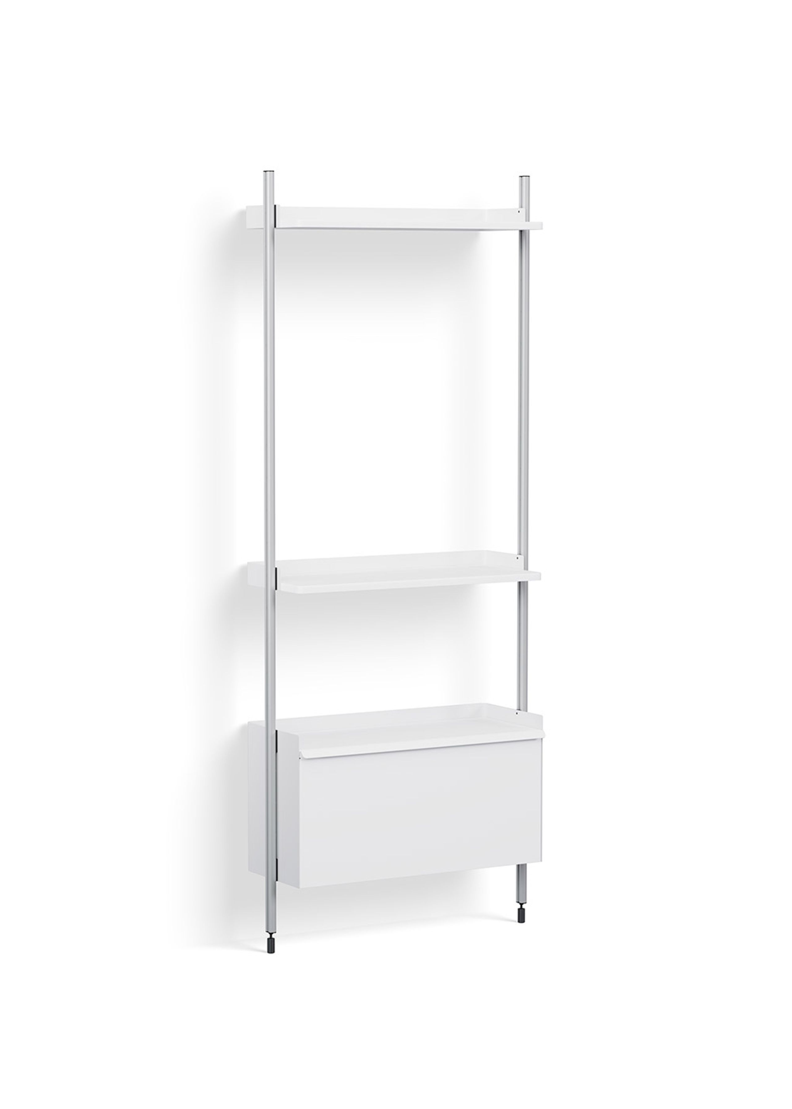 HAY - Étagère - Pier System / No. 141 - White / Clear Anodised Aluminium