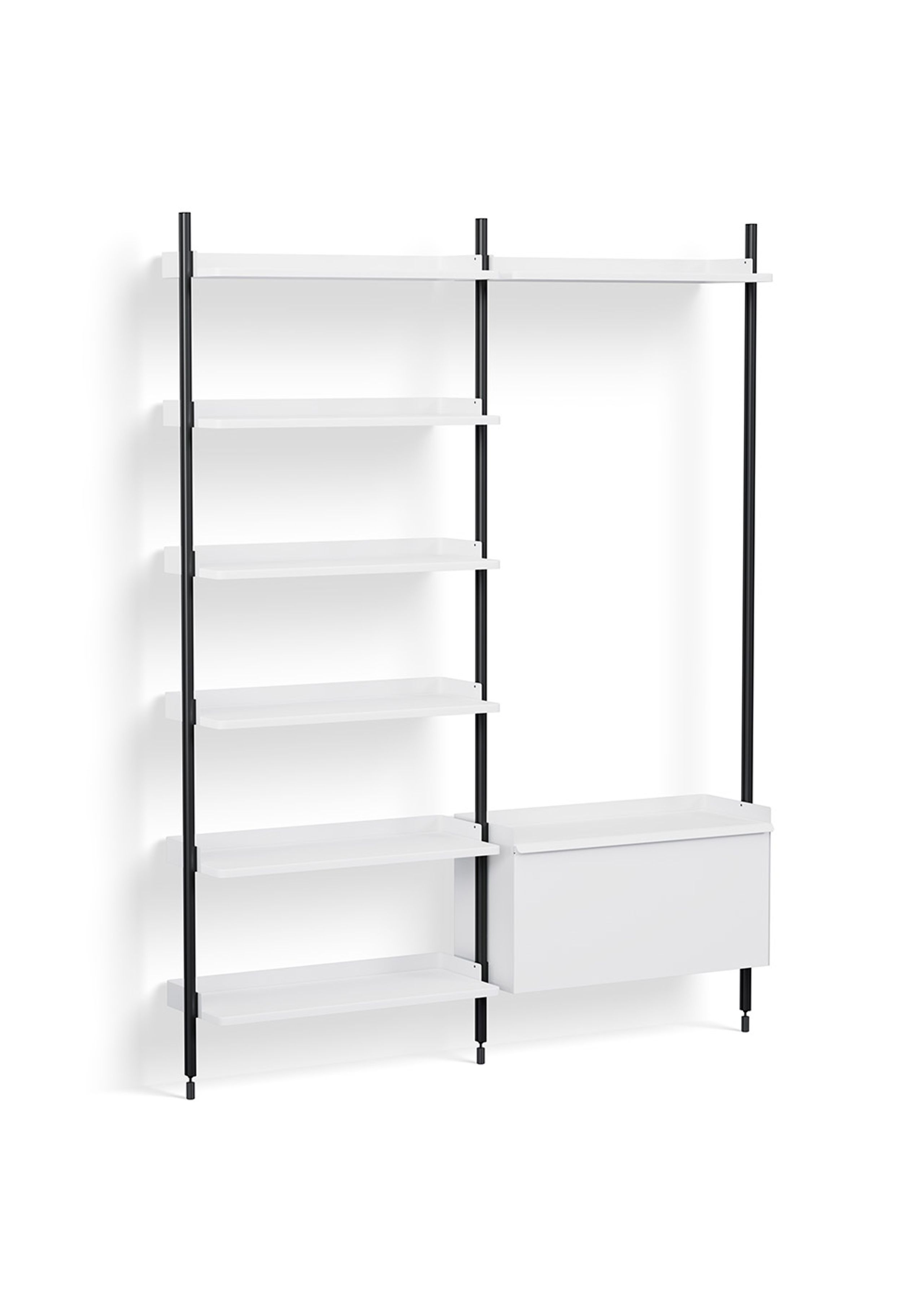 HAY - Reol - Pier System / No. 152 - White / Black Anodised Aluminium