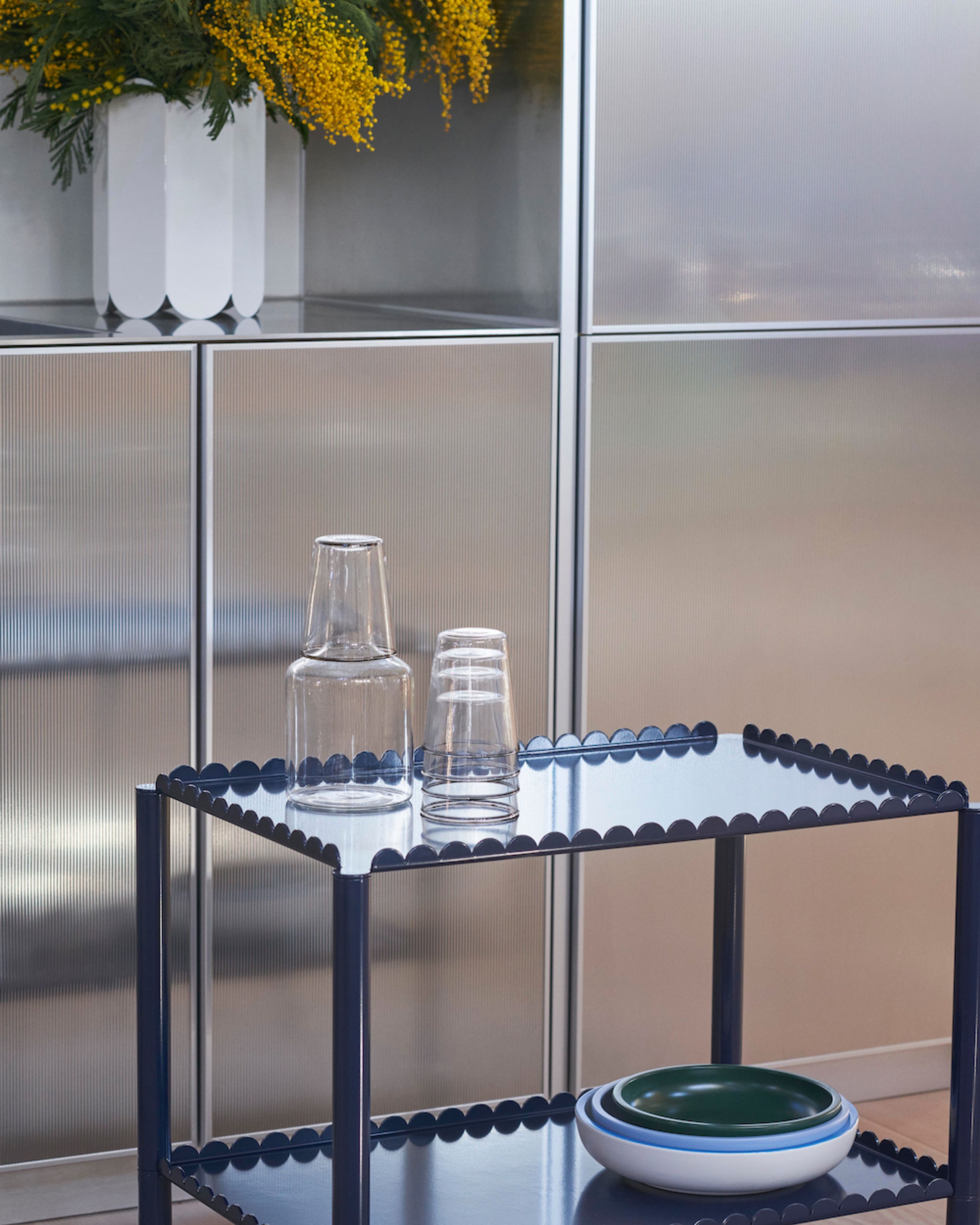 HAY - Servierwagen - Arcs Trolley - Low - Steel Blue