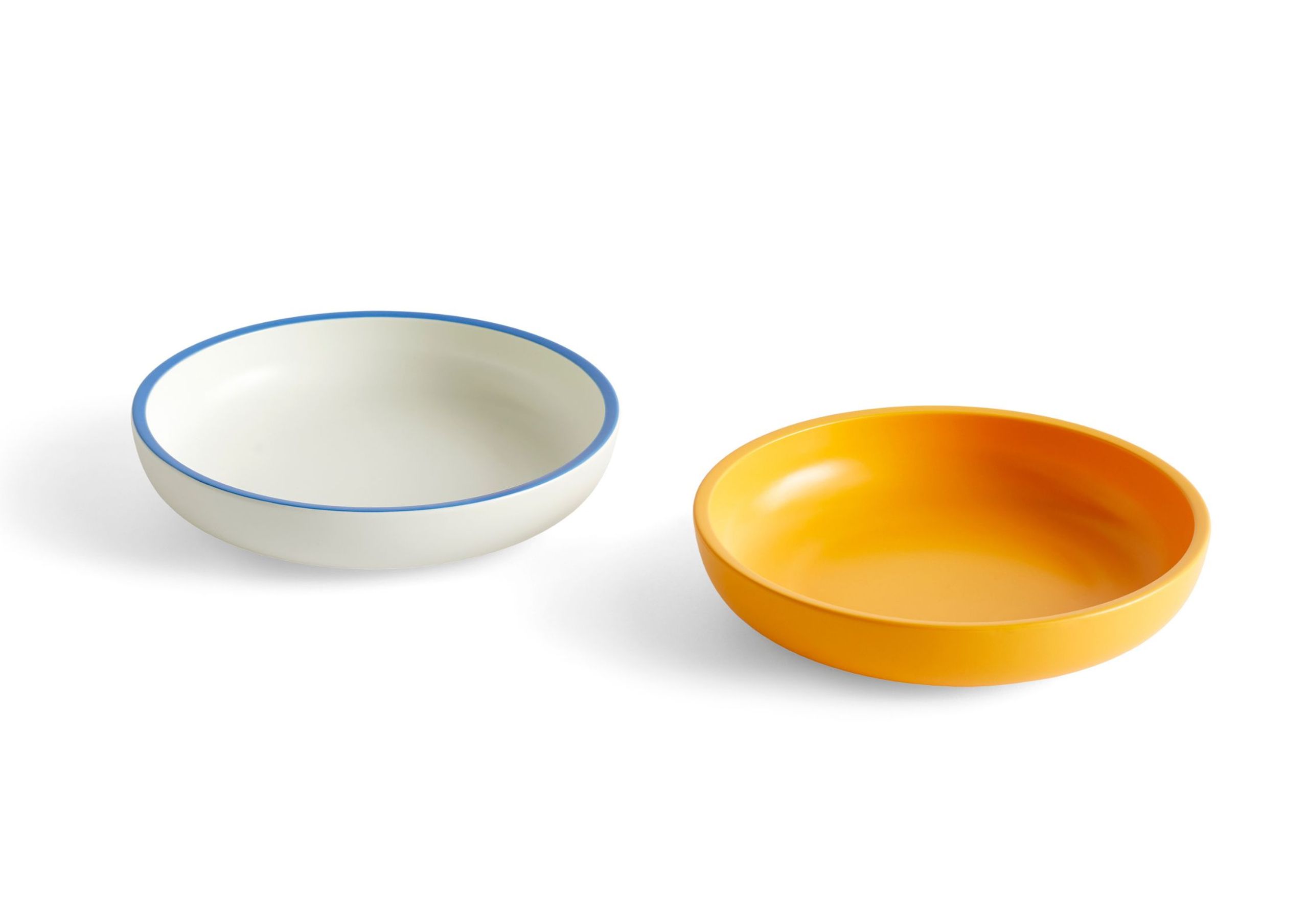 HAY - Schüssel - Sobremesa Serving Bowl - L - WHITE WITH BLUE RIM