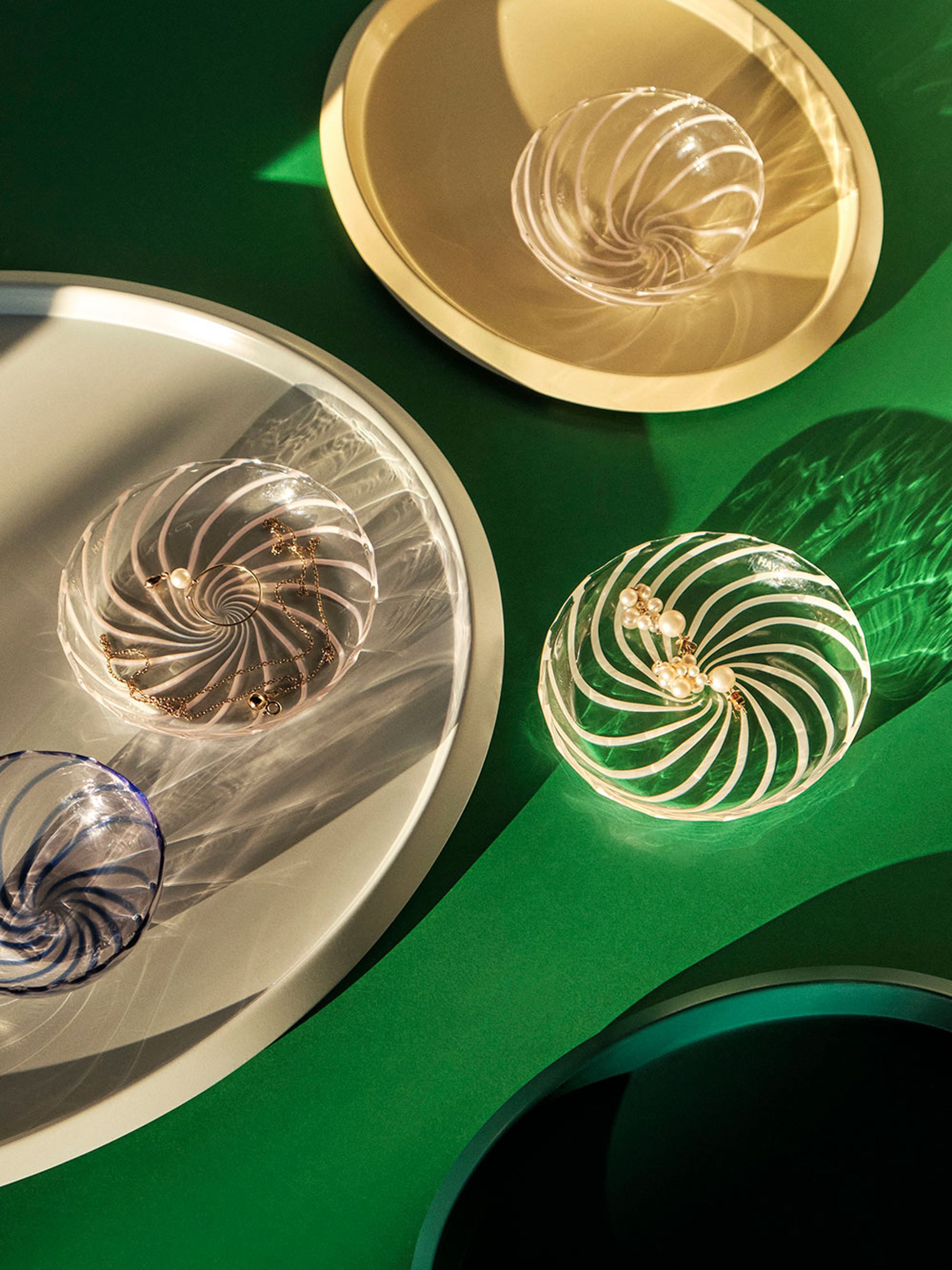 HAY - Skål - Spin Bowl - Light Pink w. Blue Stripes