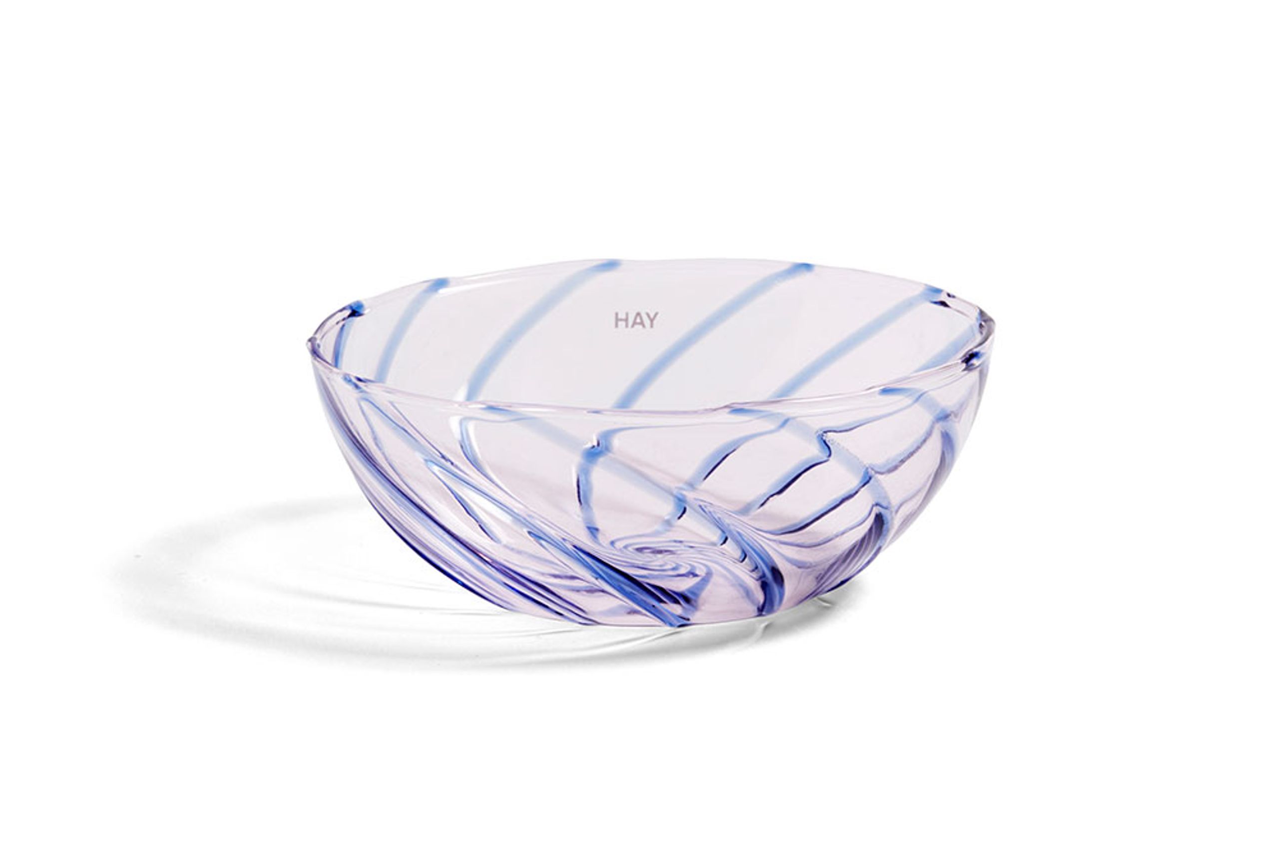 HAY - Skål - Spin Bowl - Light Pink w. Blue Stripes