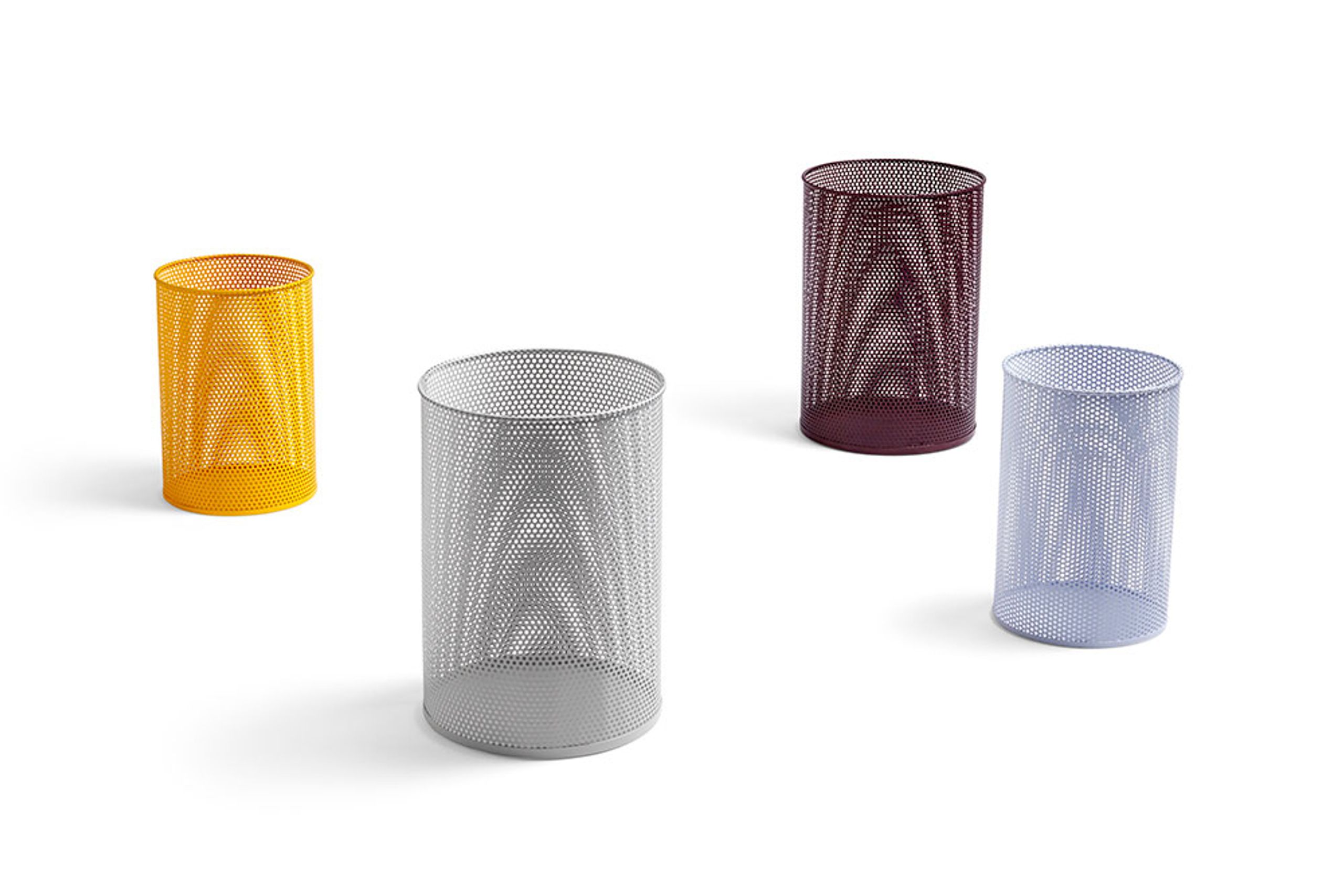 HAY - Trash Can - Perforated Bin - Large - Dusty Yellow