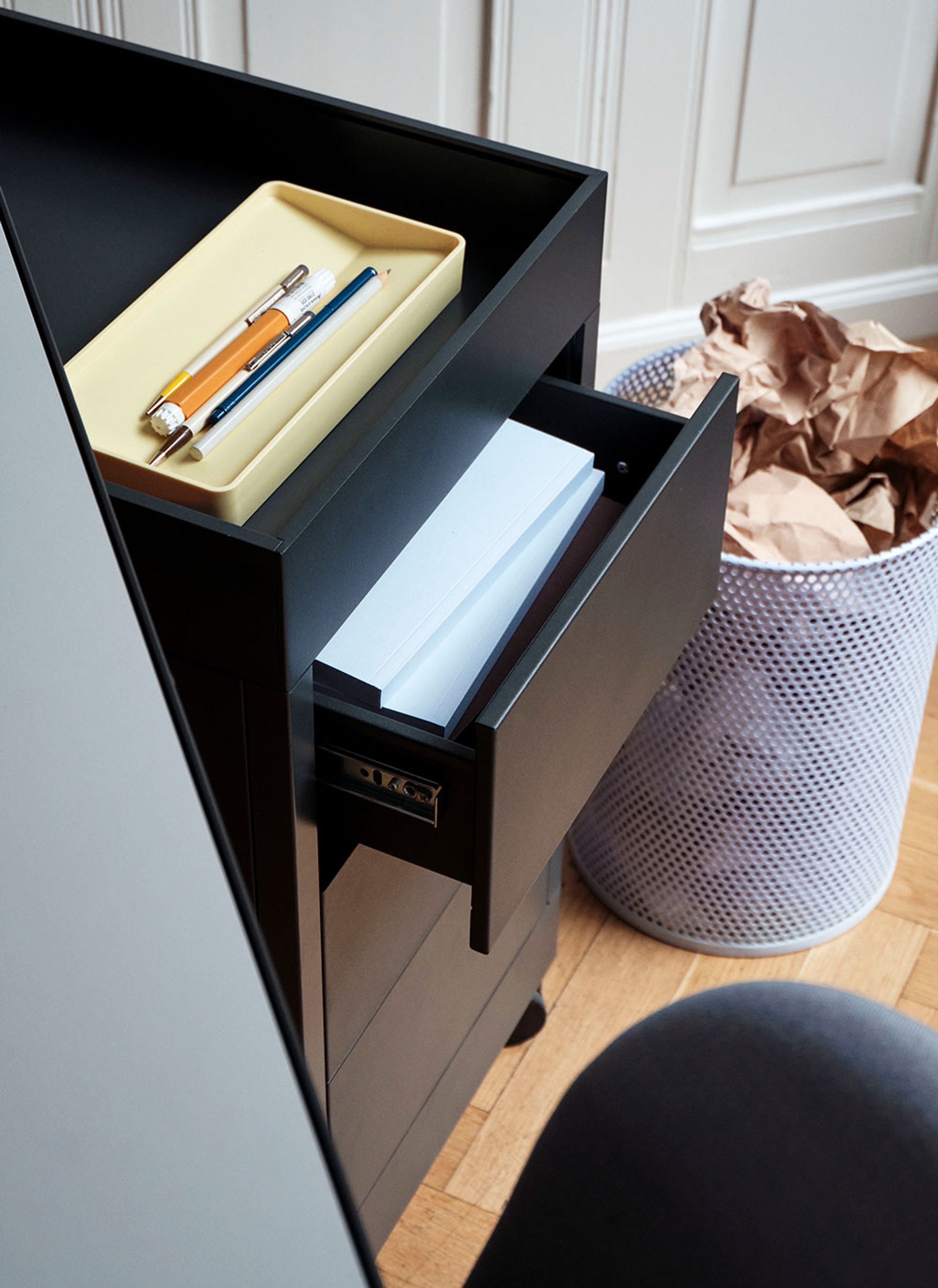 HAY - Trash Can - Perforated Bin - Medium - Petrol Blue