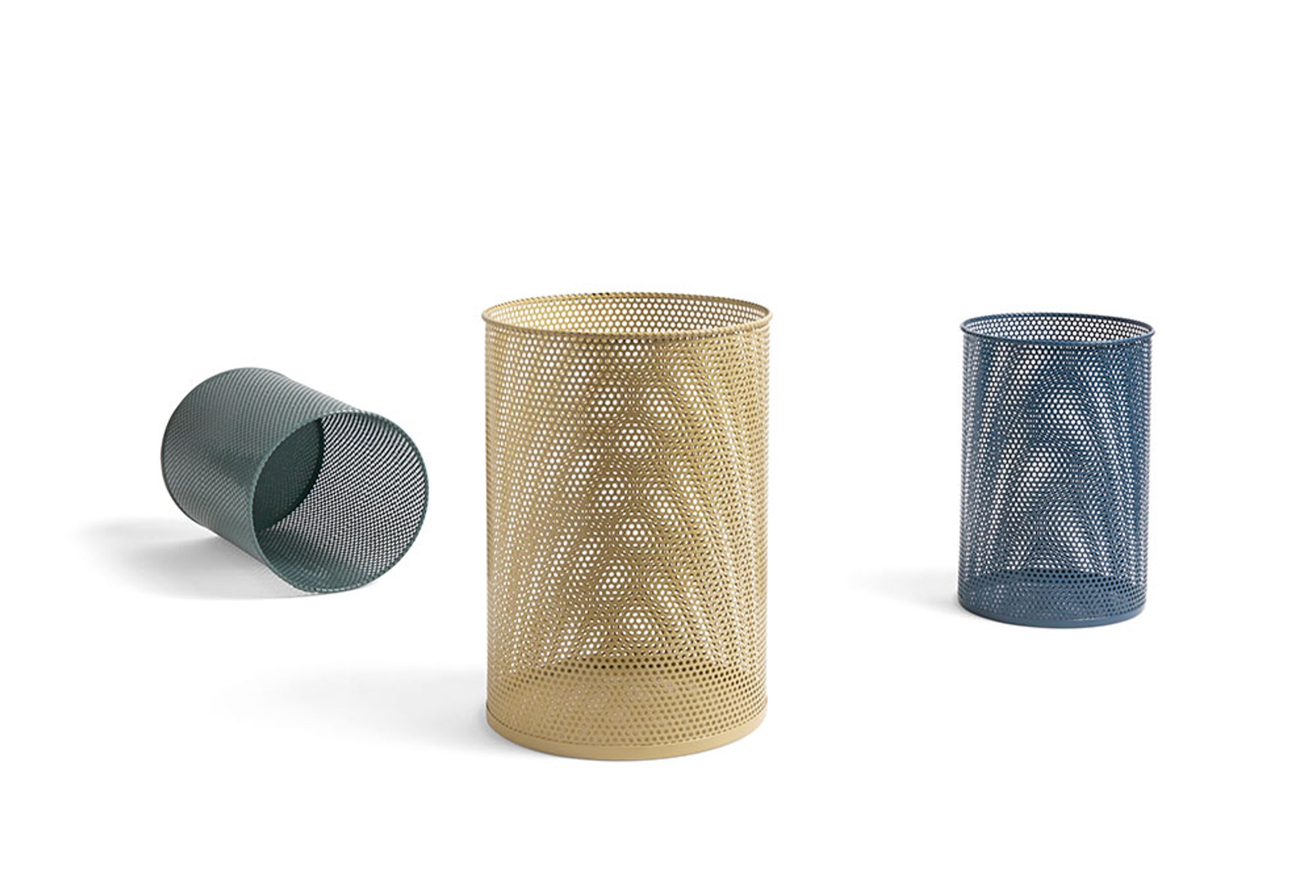 HAY - Trash Can - Perforated Bin - Medium - Petrol Blue