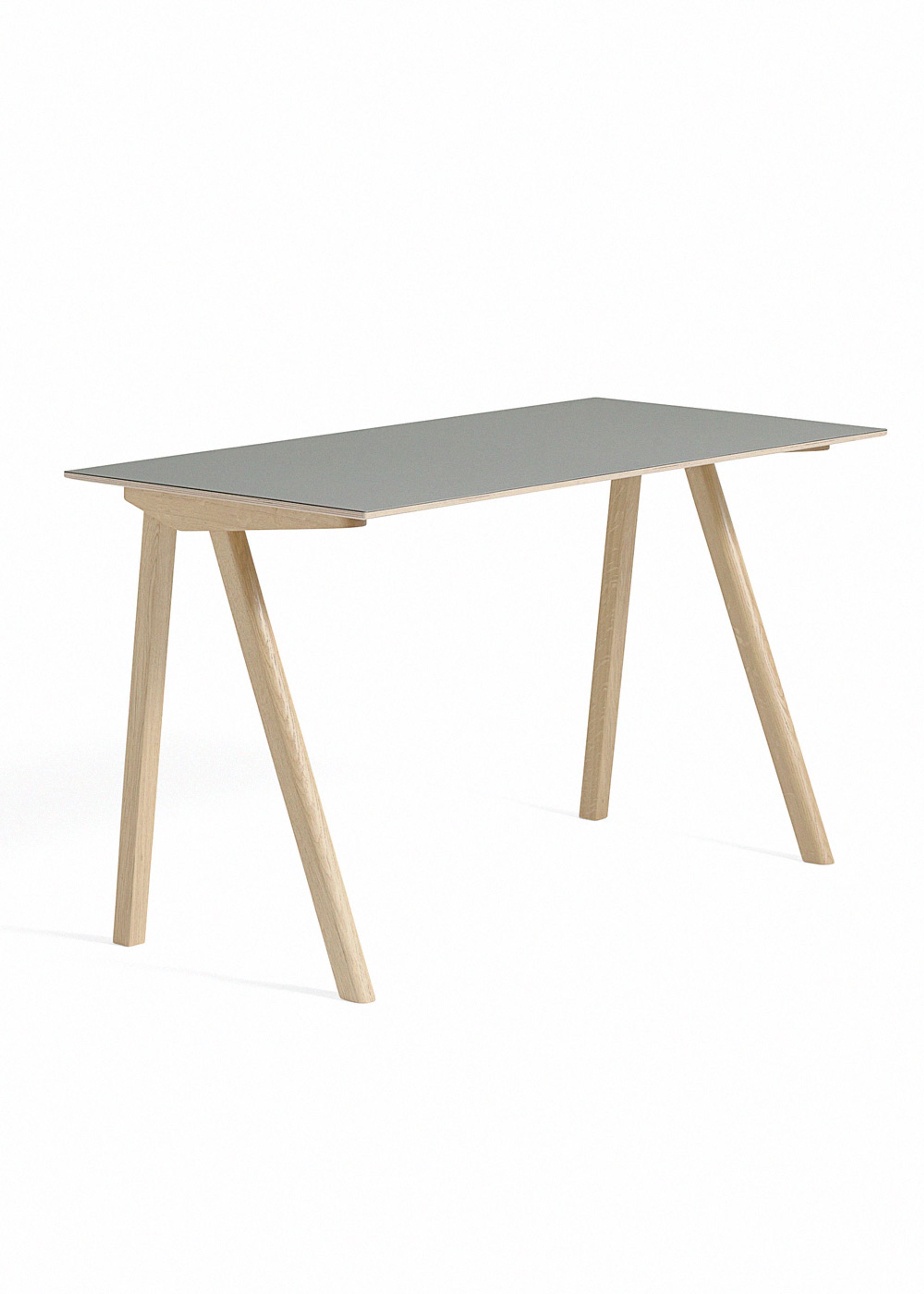 HAY - Skrivebord - CPH 90 Desk - Matt Lacquered Oak / Grey