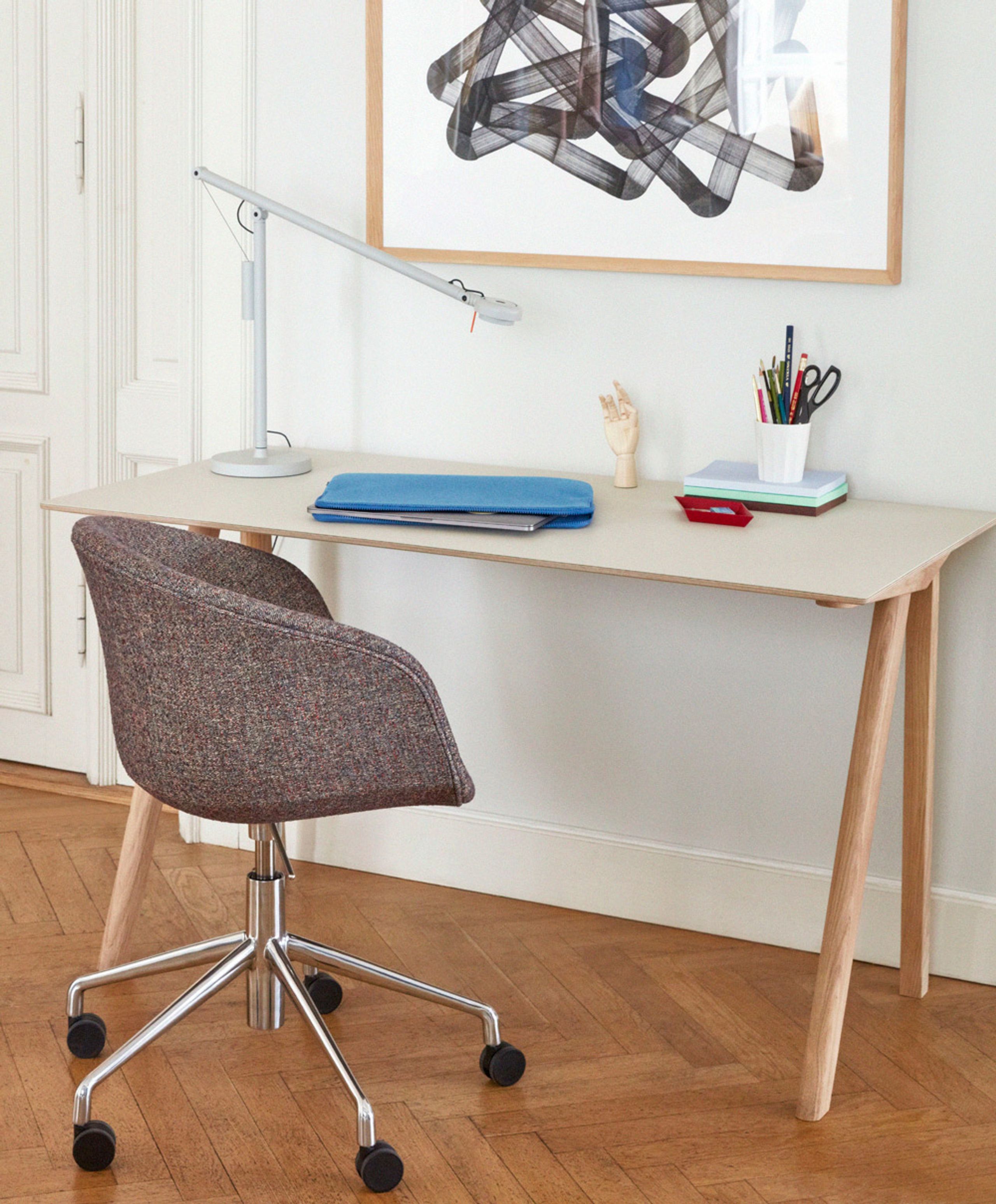 HAY - Skrivebord - CPH 90 Desk - Matt Lacquered Oak / Grey