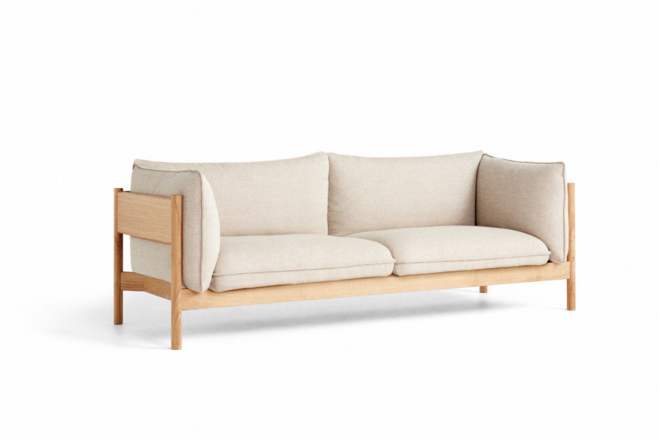 HAY - Couch - Arbour 3-seater Sofa - Oiled Waxed Oak / Hallingdal 220