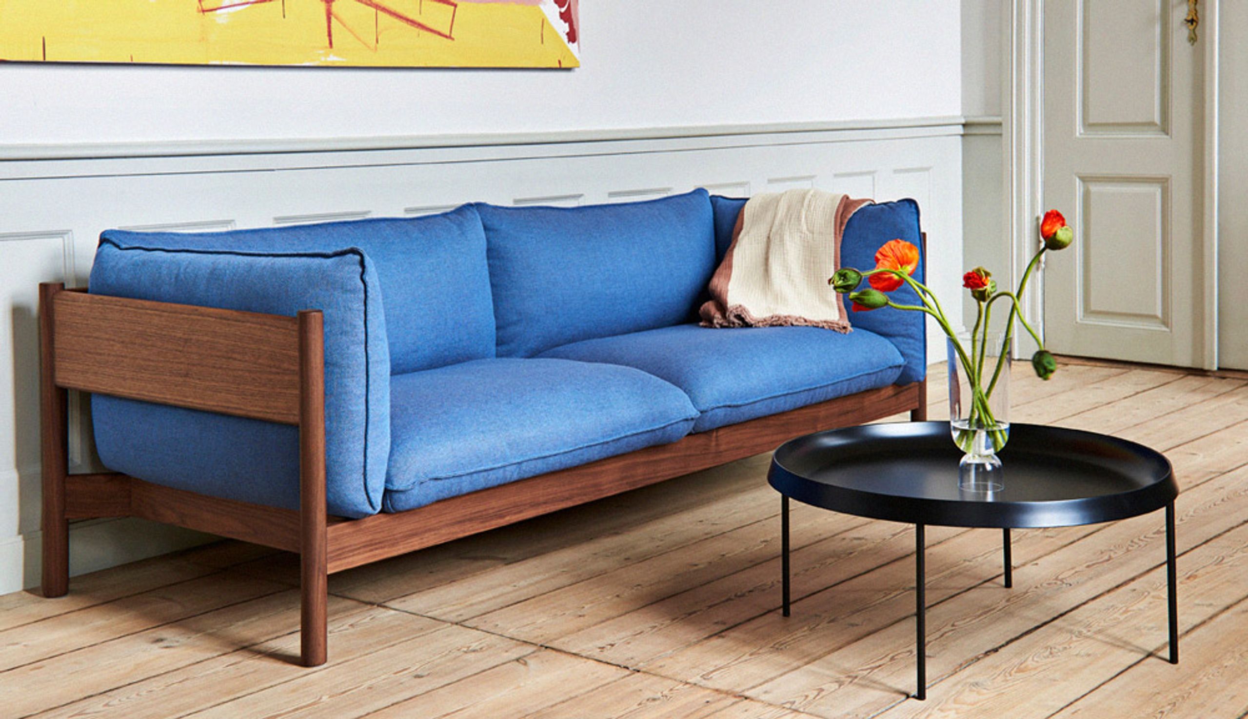 HAY - Couch - Arbour 3-seater Sofa - Oiled Waxed Oak / Hallingdal 220