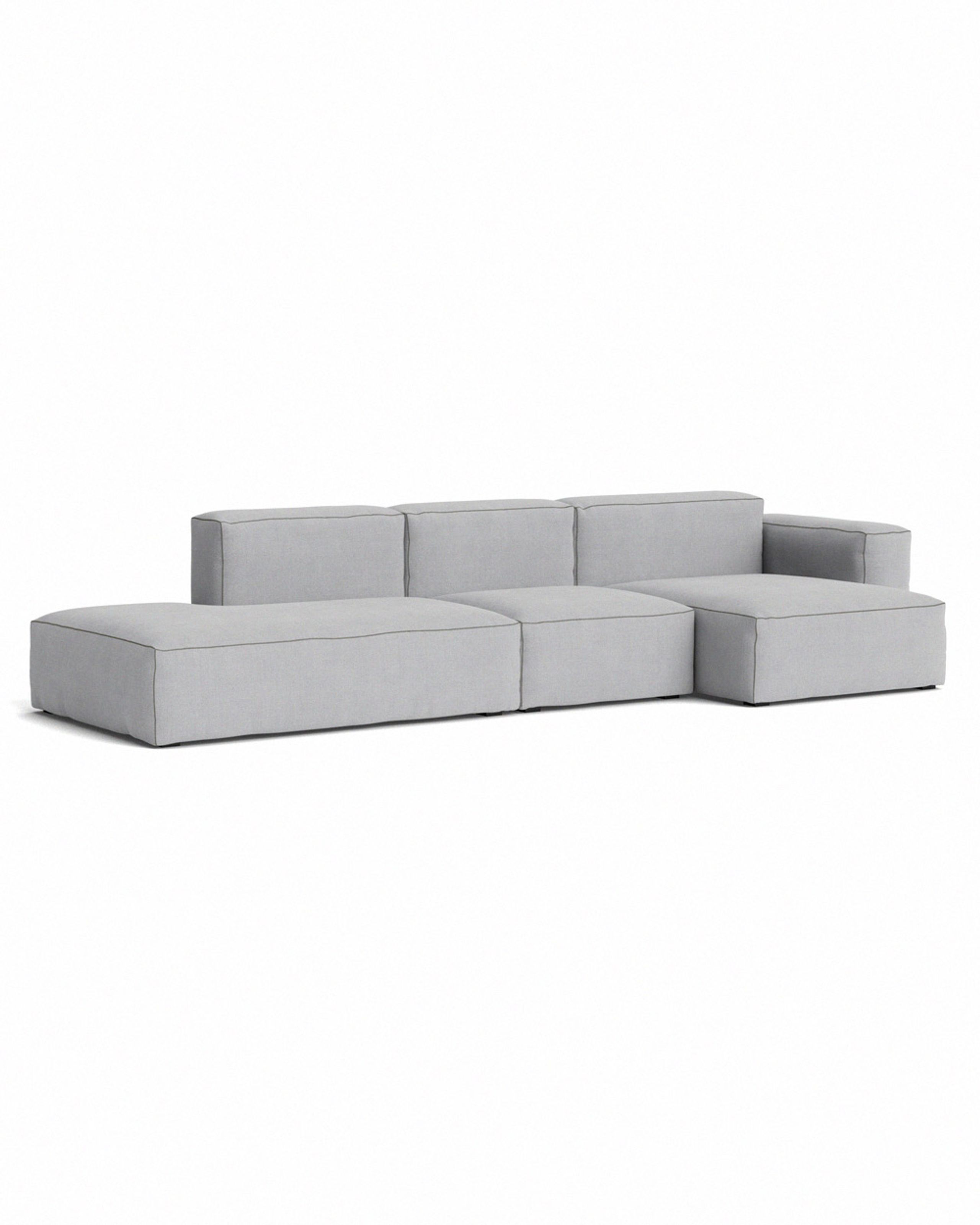 HAY - Couch - Mags Soft Sofa Low Armrest / 3 Seater - Combination 3 / Linara 443