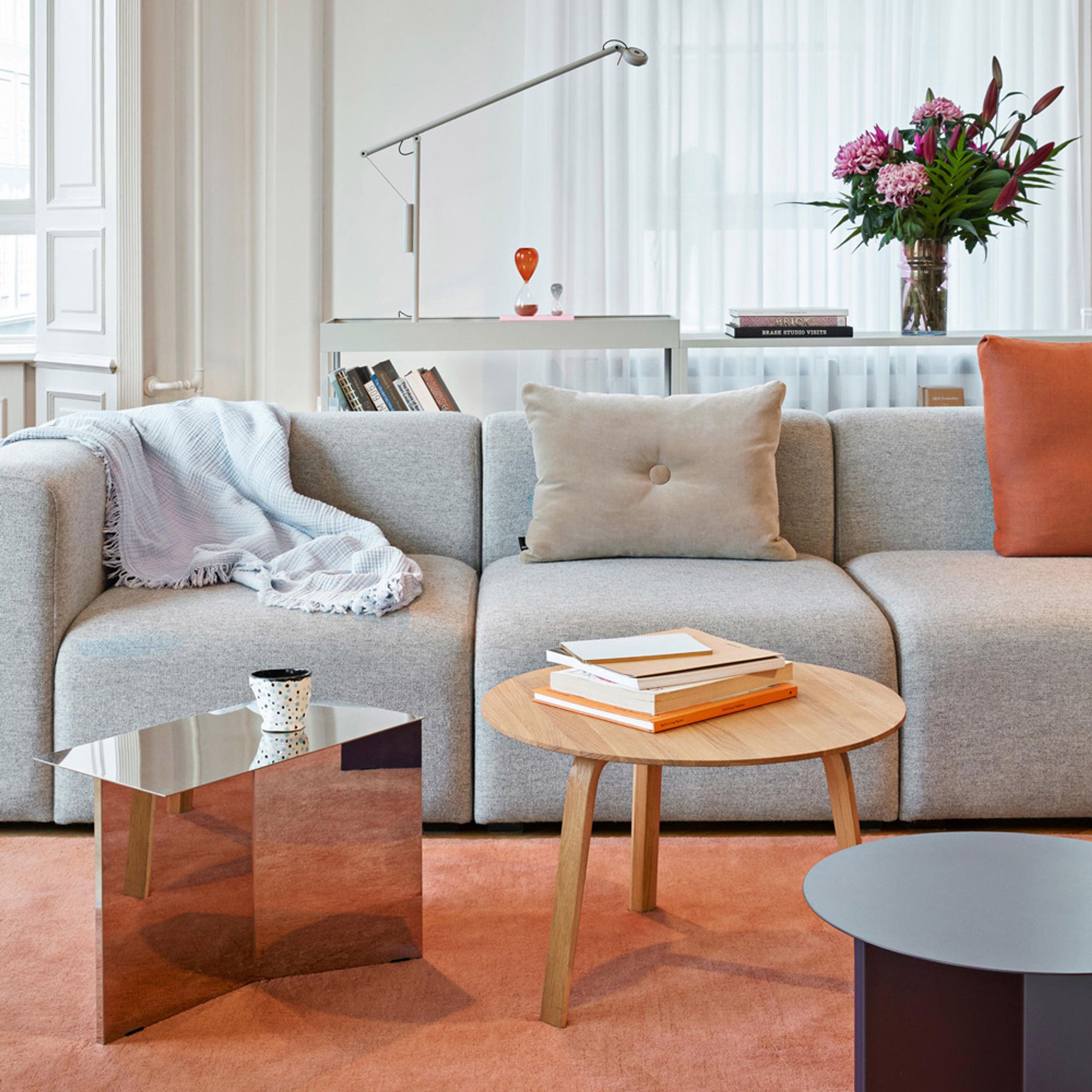 HAY - Salontafel - Bella Coffee Table Ekstra Large - Oak Veneer Lacquered Matt