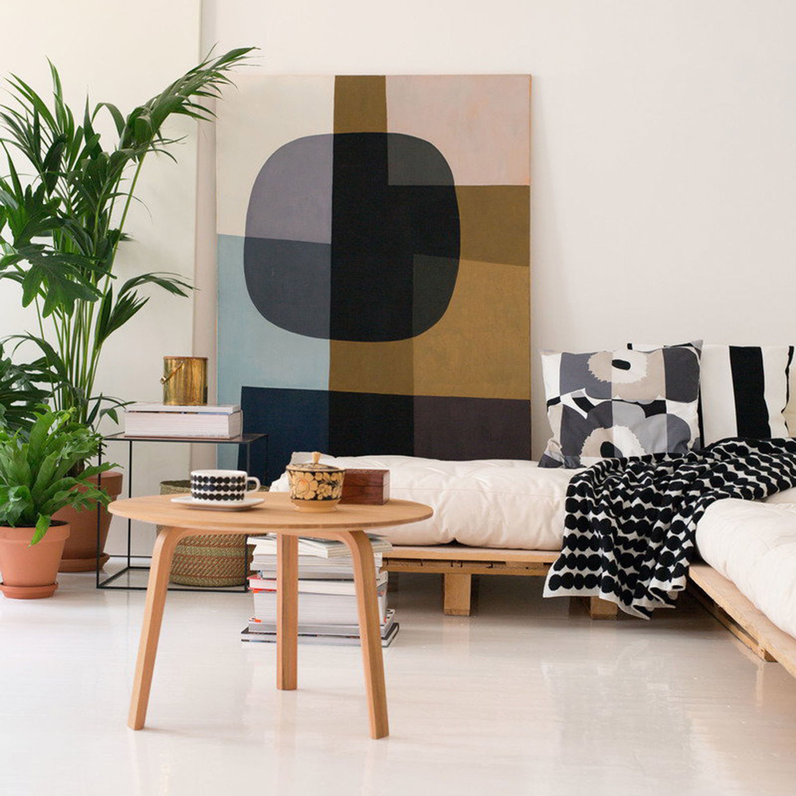 HAY - Salontafel - Bella Coffee Table Ekstra Large - Oak Veneer Lacquered Matt