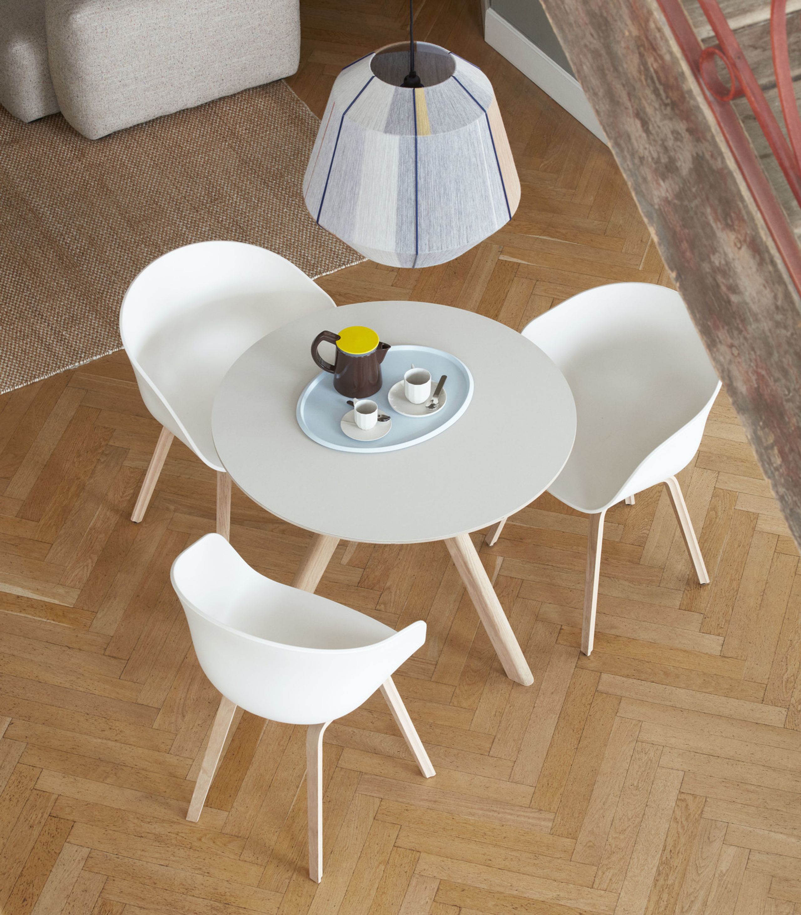 HAY - Sofabord - CPH 20 Round / Ø120 - Tabletop: Off-White Linoleum