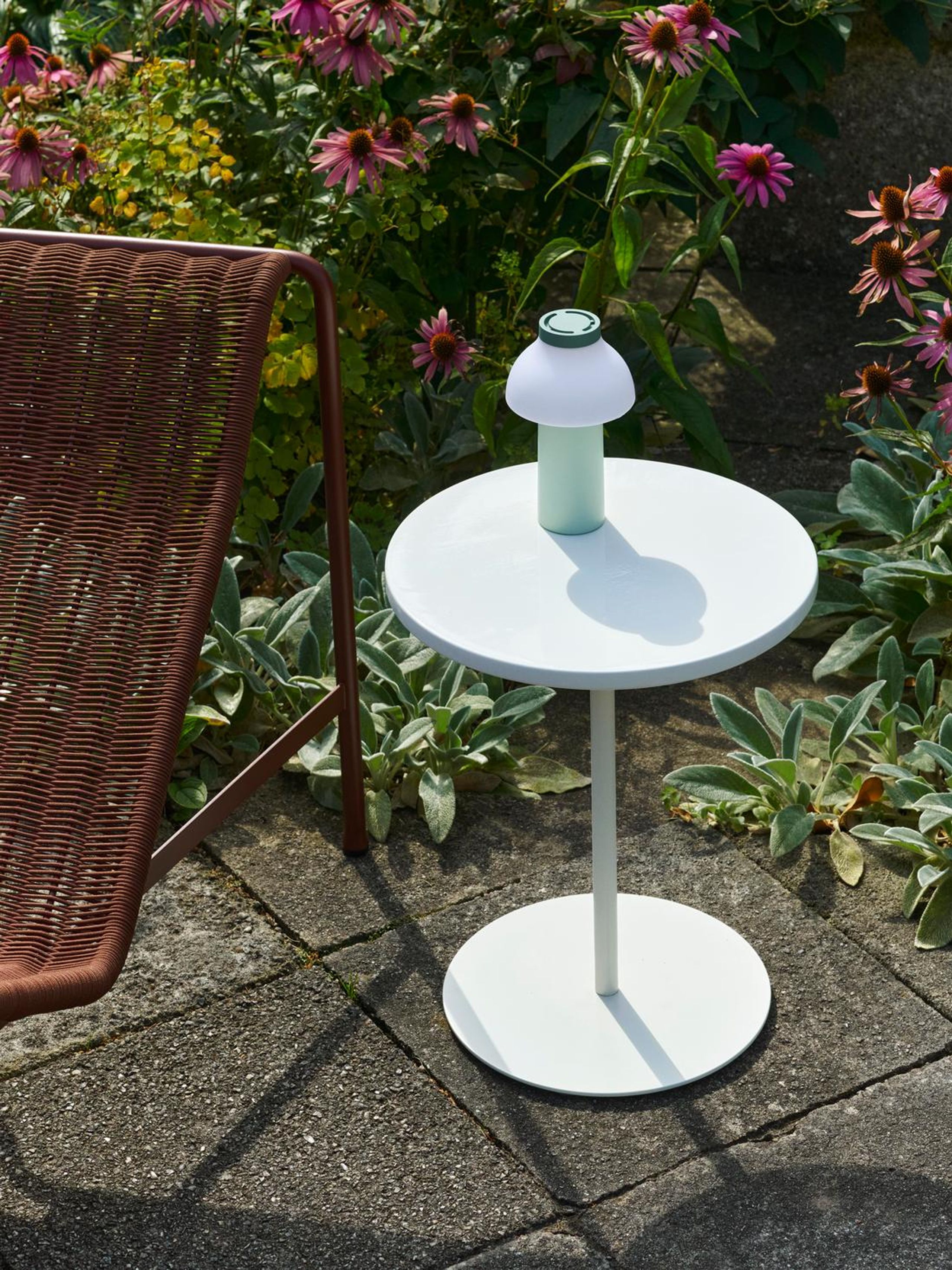 HAY - Mesa de centro - Pyro Coffee Table - Eggshell Ceramic / Cream White Powder Coated Steel