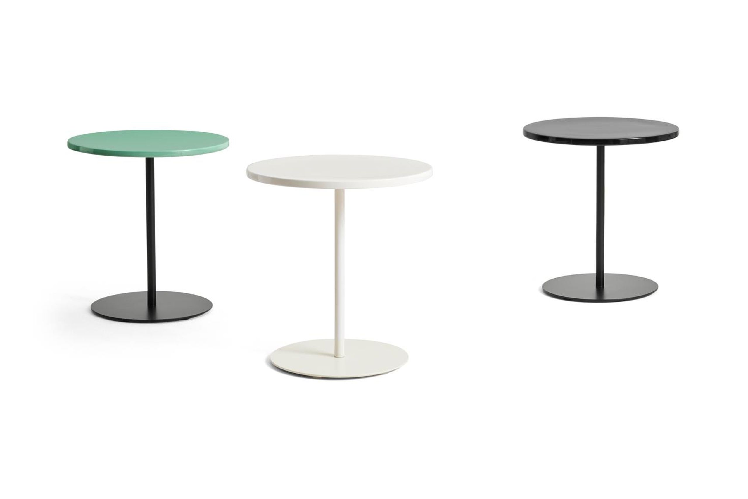 HAY - Soffbord - Pyro Coffee Table - Soft Jade Ceramic / Black Powder Coated Steel