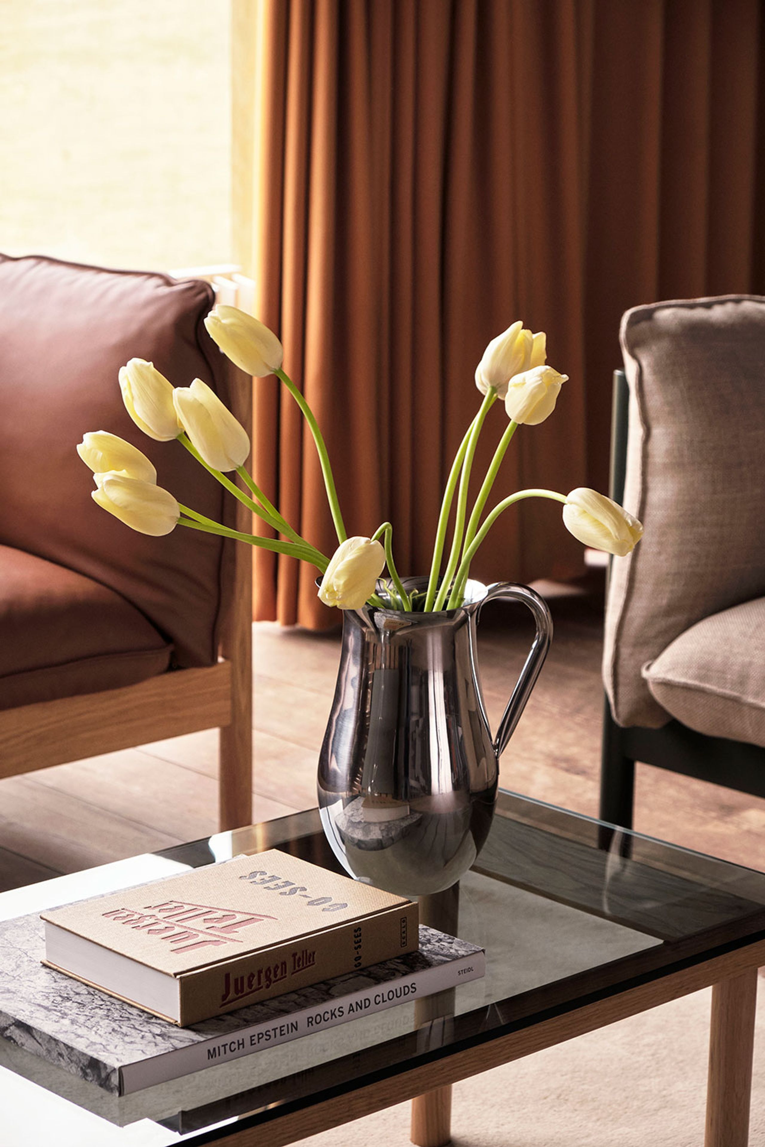 HAY - Coffee Table - Kofi / 60 x 60 - Base: Barn Red Water-Based Lacquered Oak