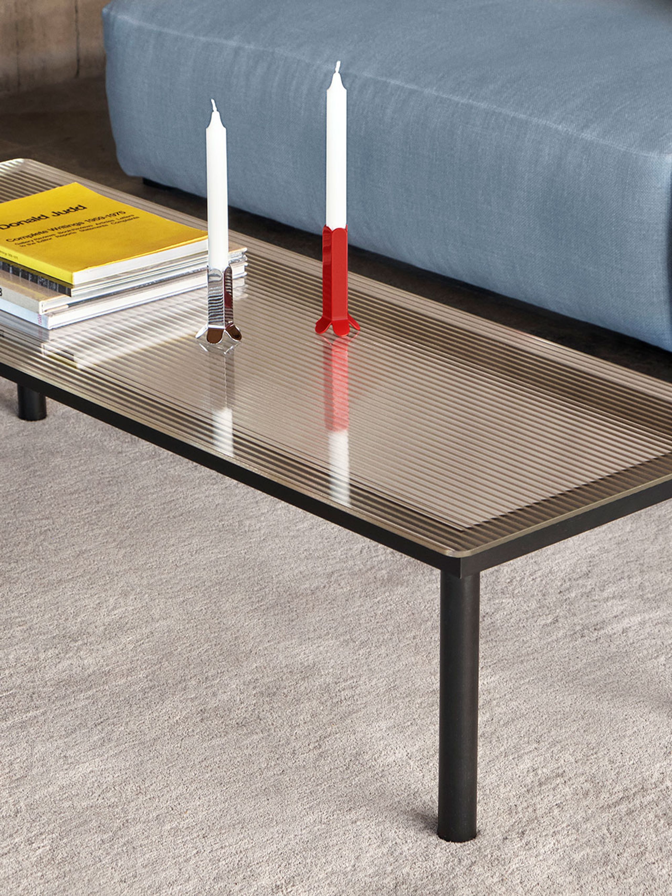 HAY - Coffee Table - Kofi / 60 x 60 - Base: Barn Red Water-Based Lacquered Oak