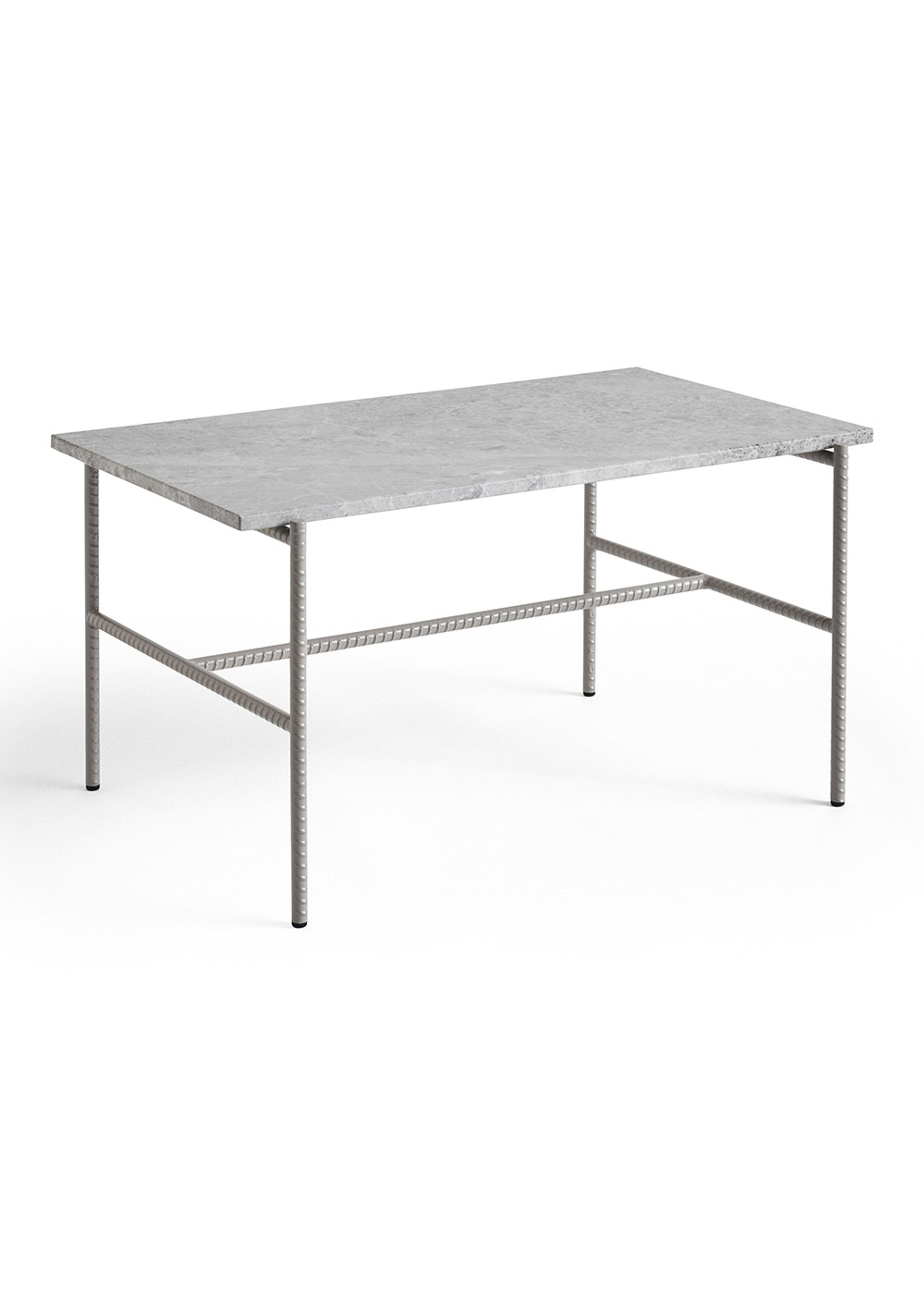 HAY - Soffbord - Rebar Coffee Table - Small - Fossil Grey / Grey Marble