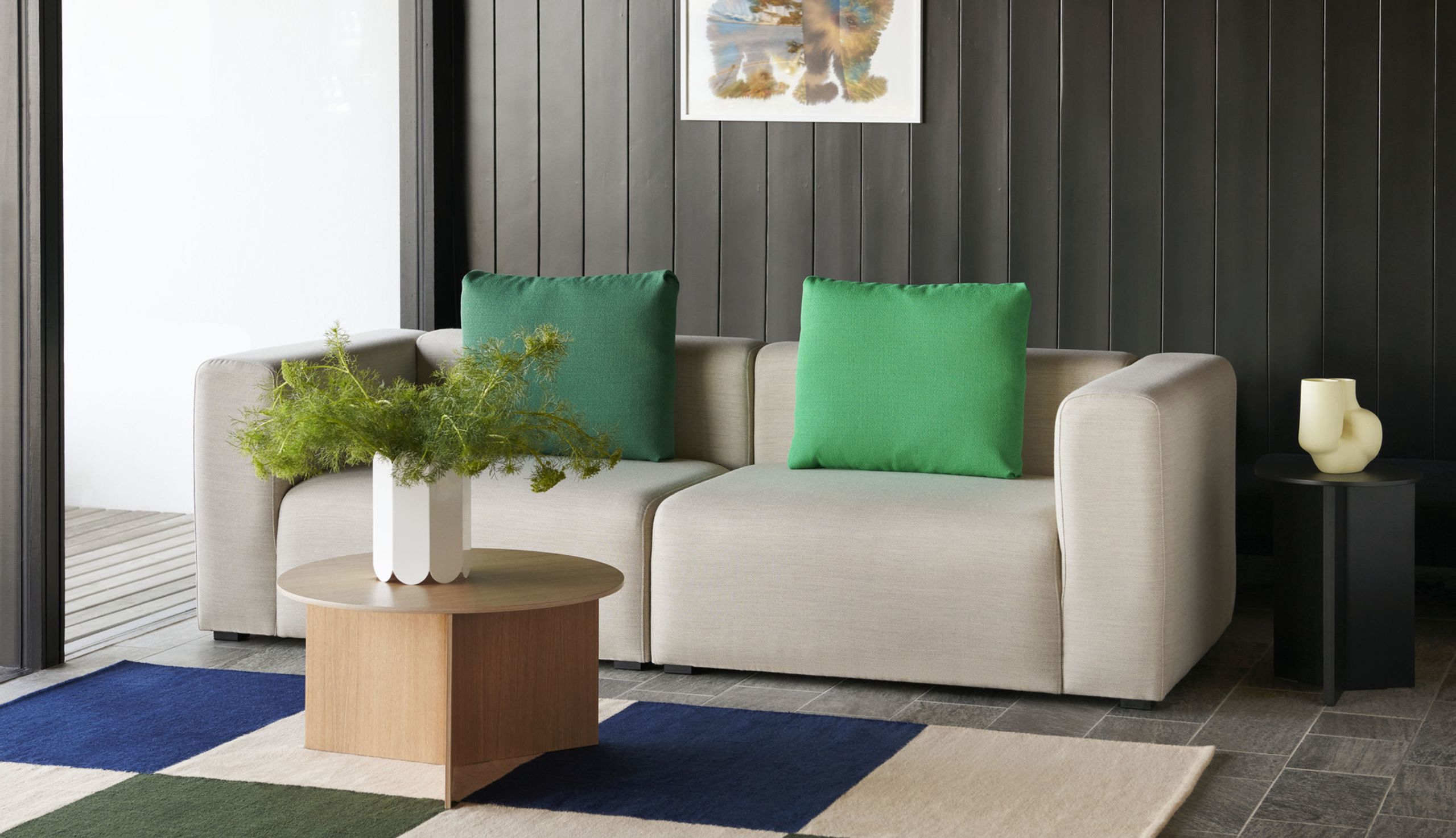 HAY - Coffee Table - Slit table wood - High black