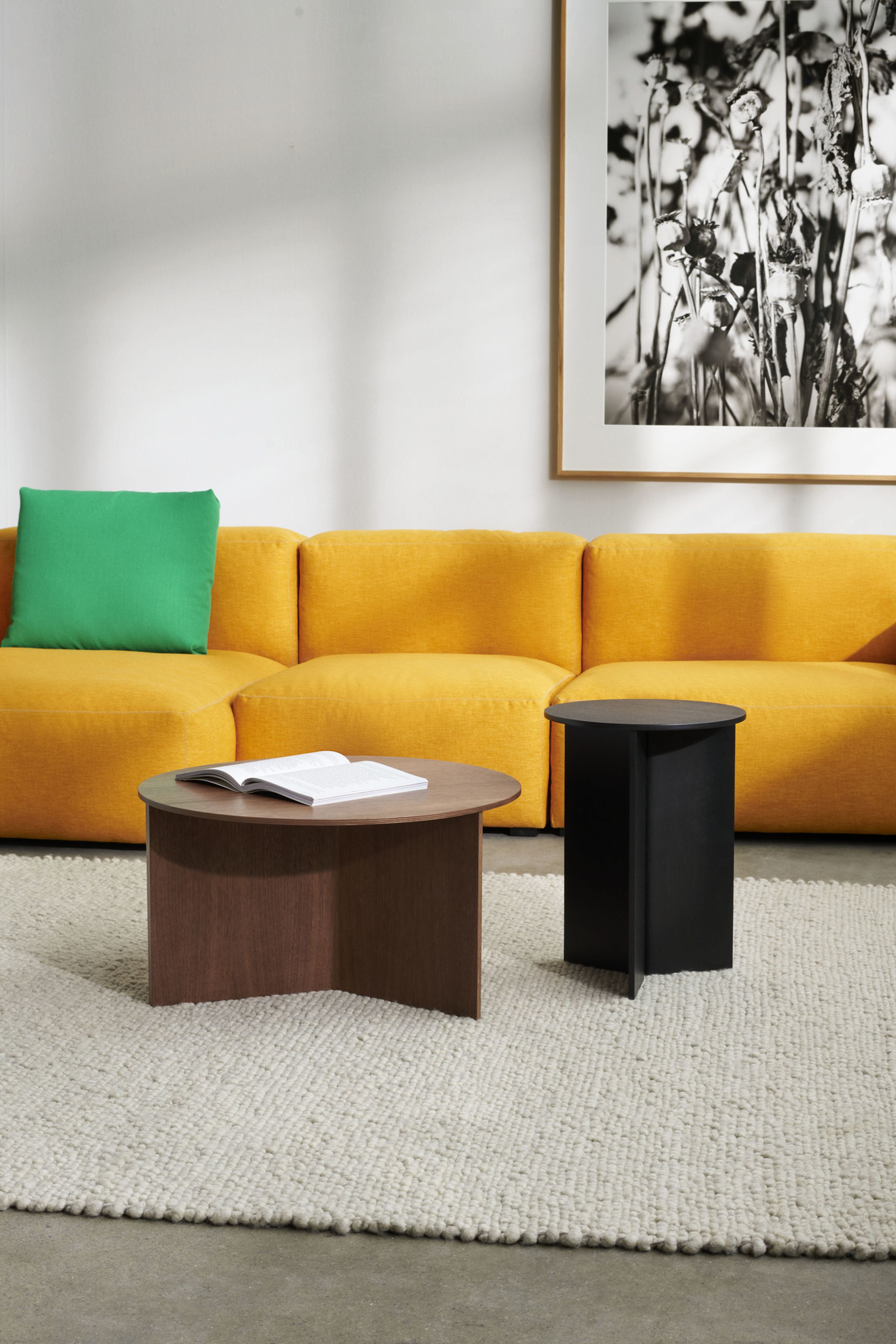 HAY - Coffee Table - Slit table wood - Round black