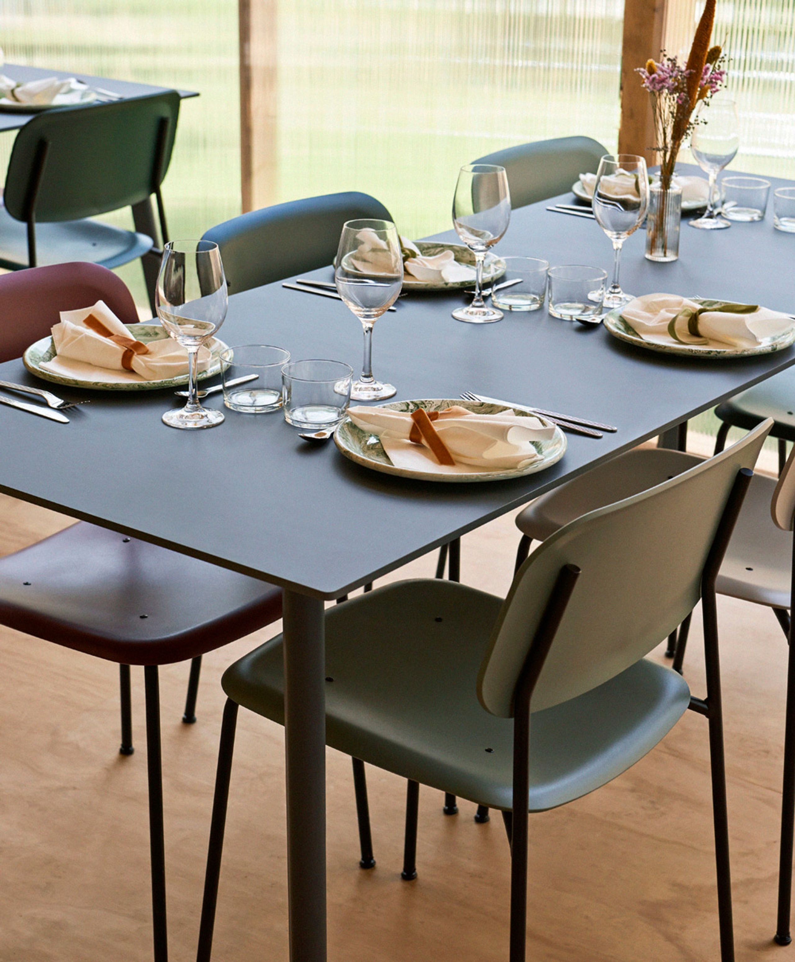 HAY - Eettafel - CPH Deux 210 / L75 x W75 cm - Tabletop: Pearl White Laminate