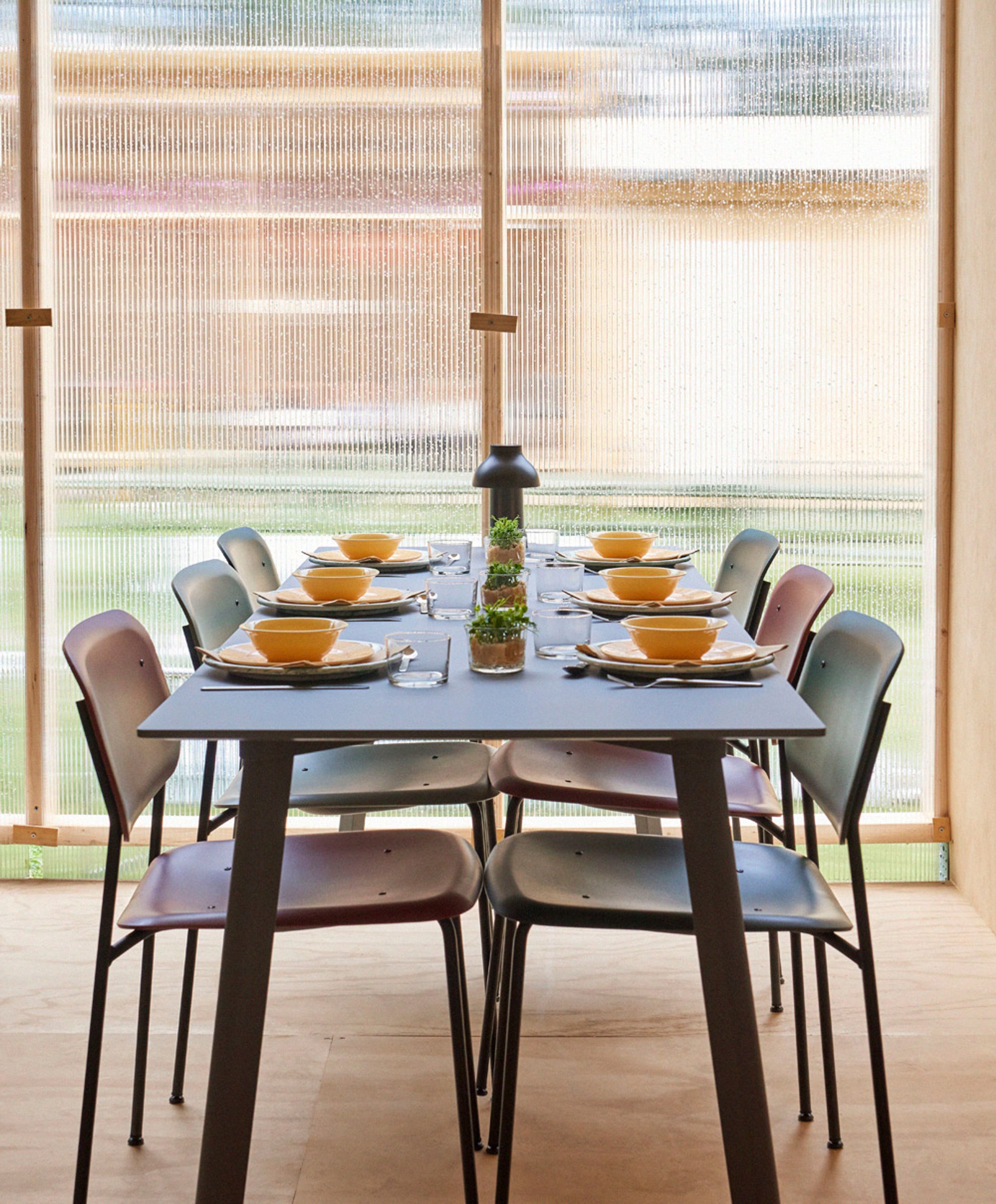 HAY - Eettafel - CPH Deux 210 / L75 x W75 cm - Tabletop: Pearl White Laminate