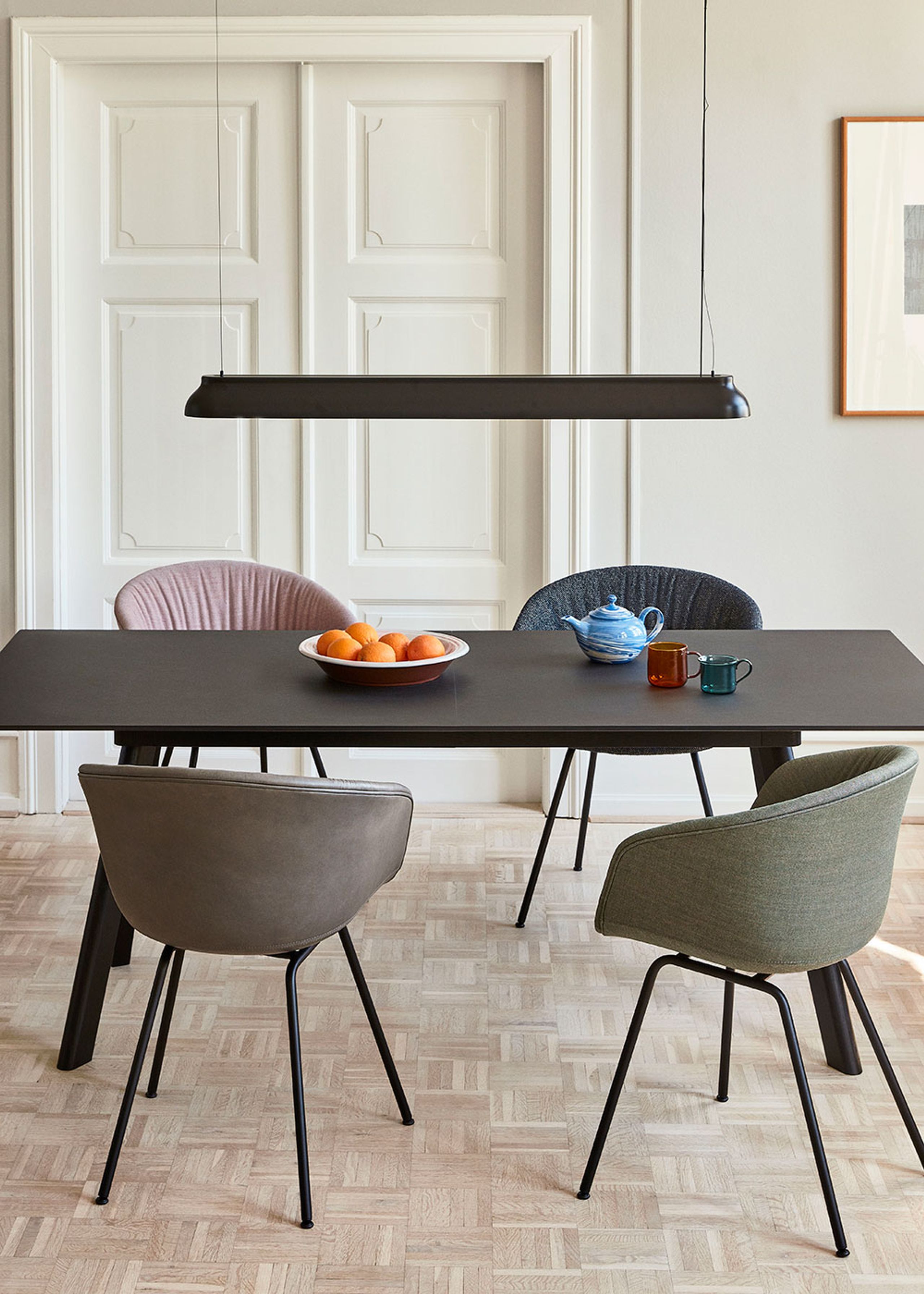 HAY - Spisebord - CPH 30 Extendable - L200 - Lakeret Egetræ / Grey Linoleum Top