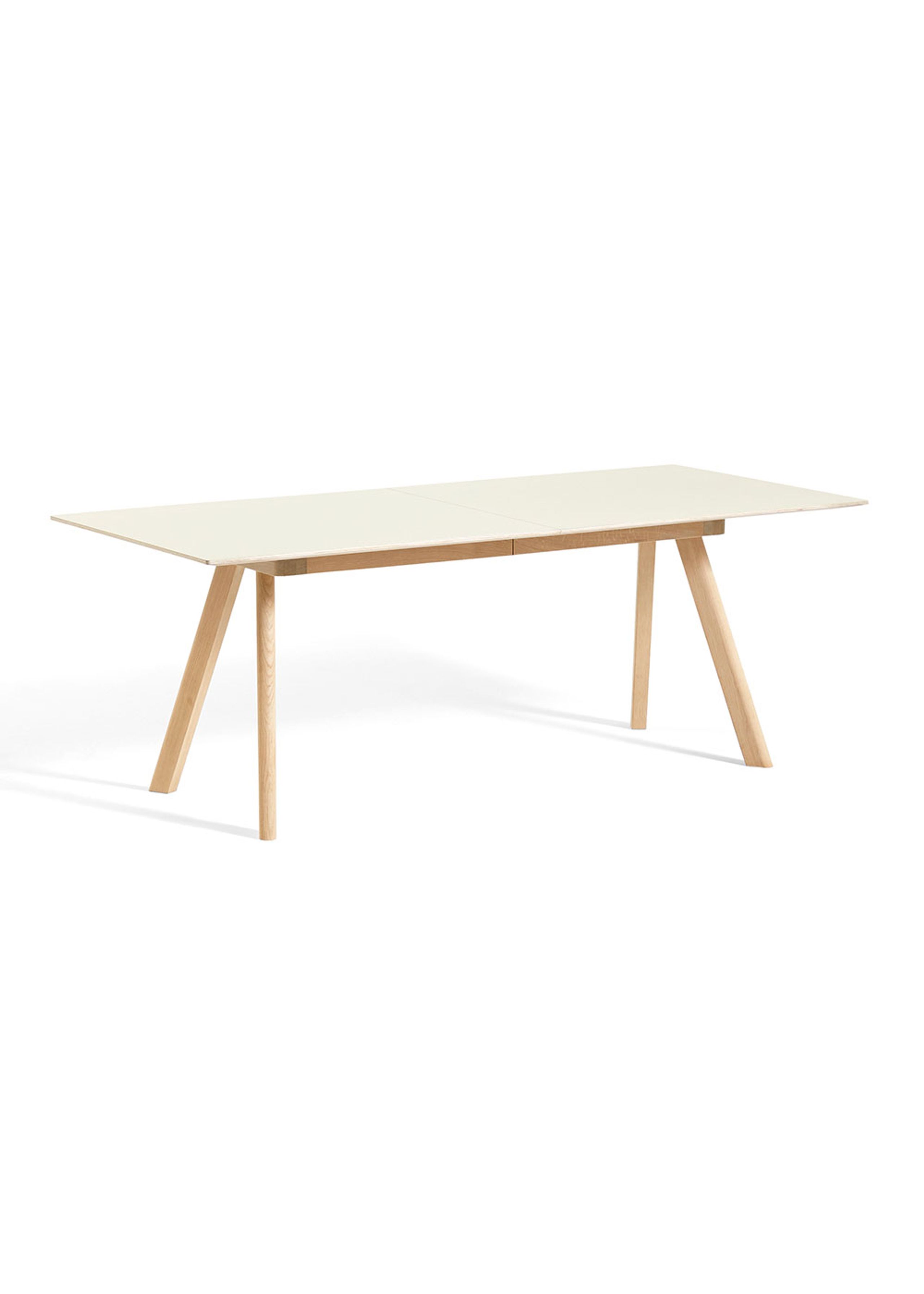 HAY - Spisebord - CPH 30 Extendable - L200 - Lakeret Egetræ / Off-White Linoleum Top