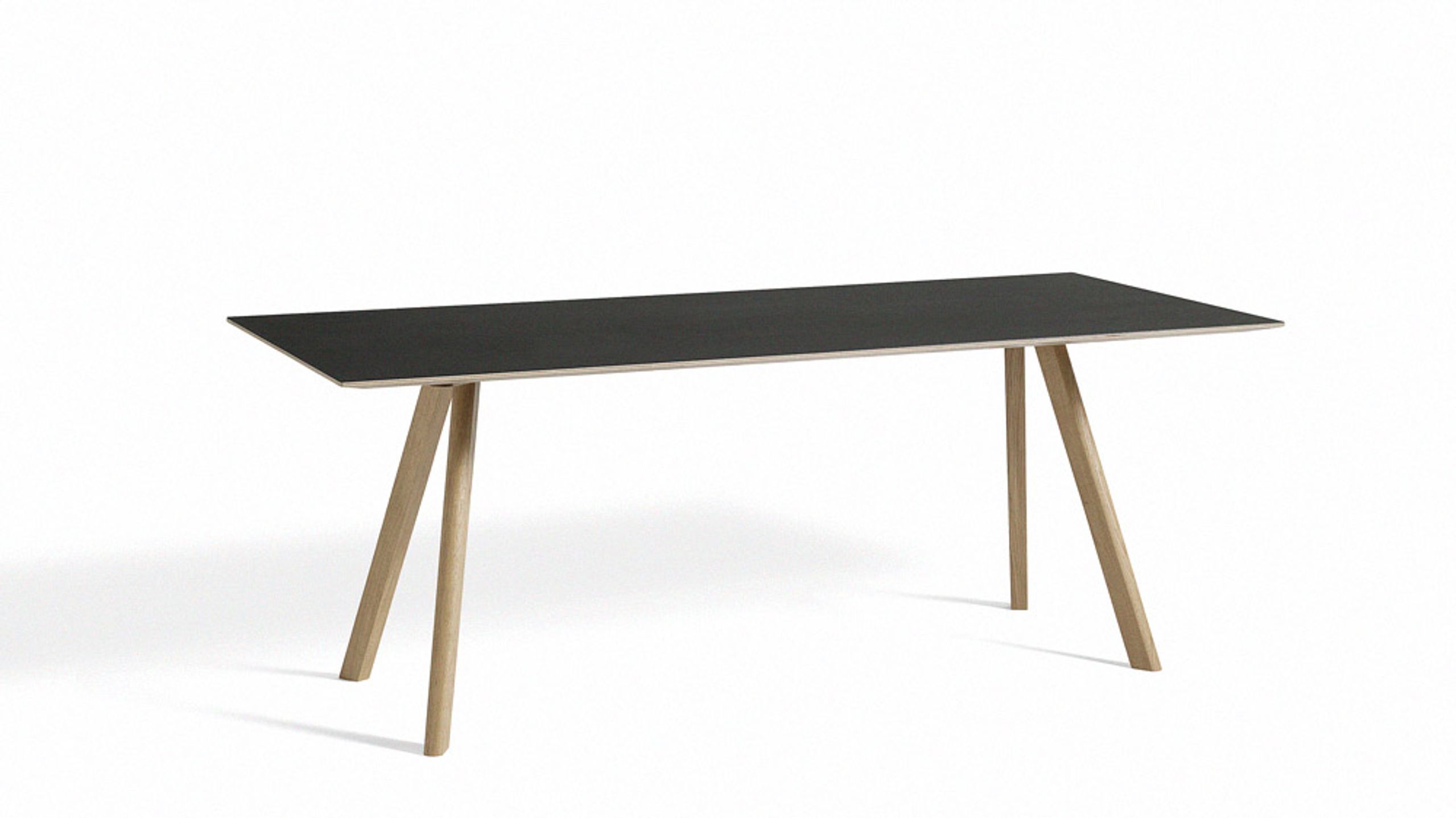 HAY - Spisebord - CPH 30 / L200 x W90 - Tabletop: Black Linoleum