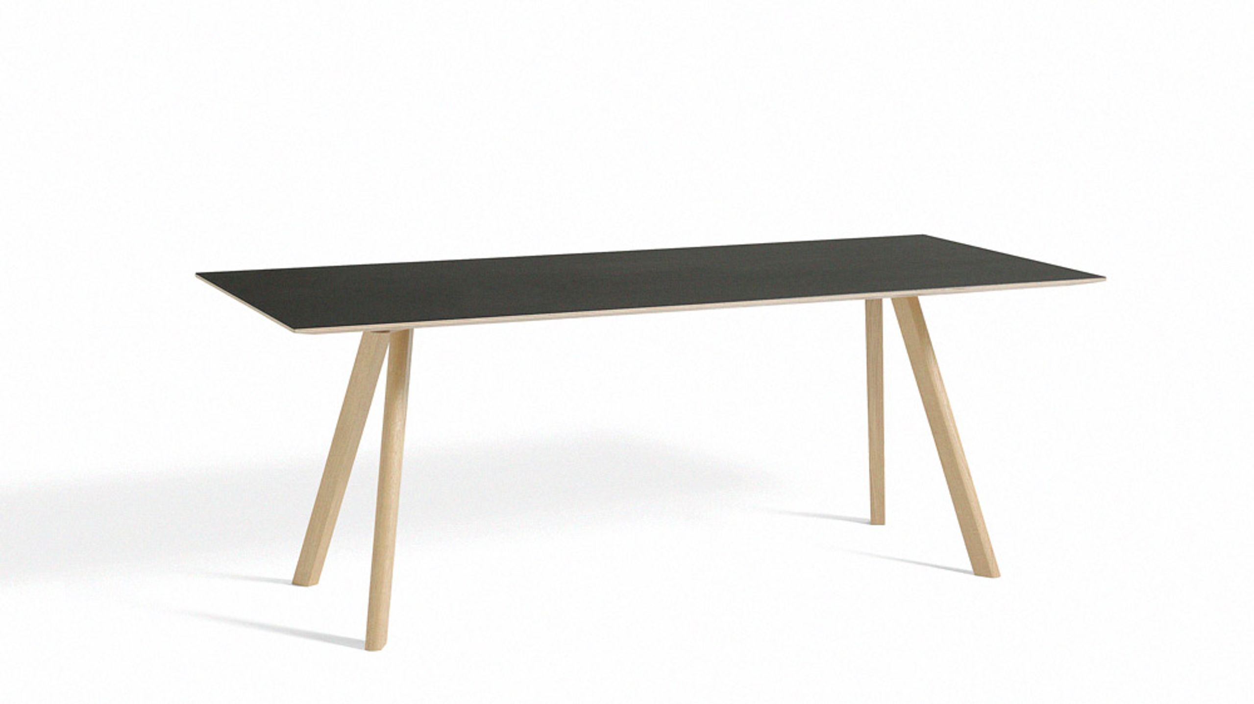 HAY - Spisebord - CPH 30 / L200 x W90 - Tabletop: Black Linoleum