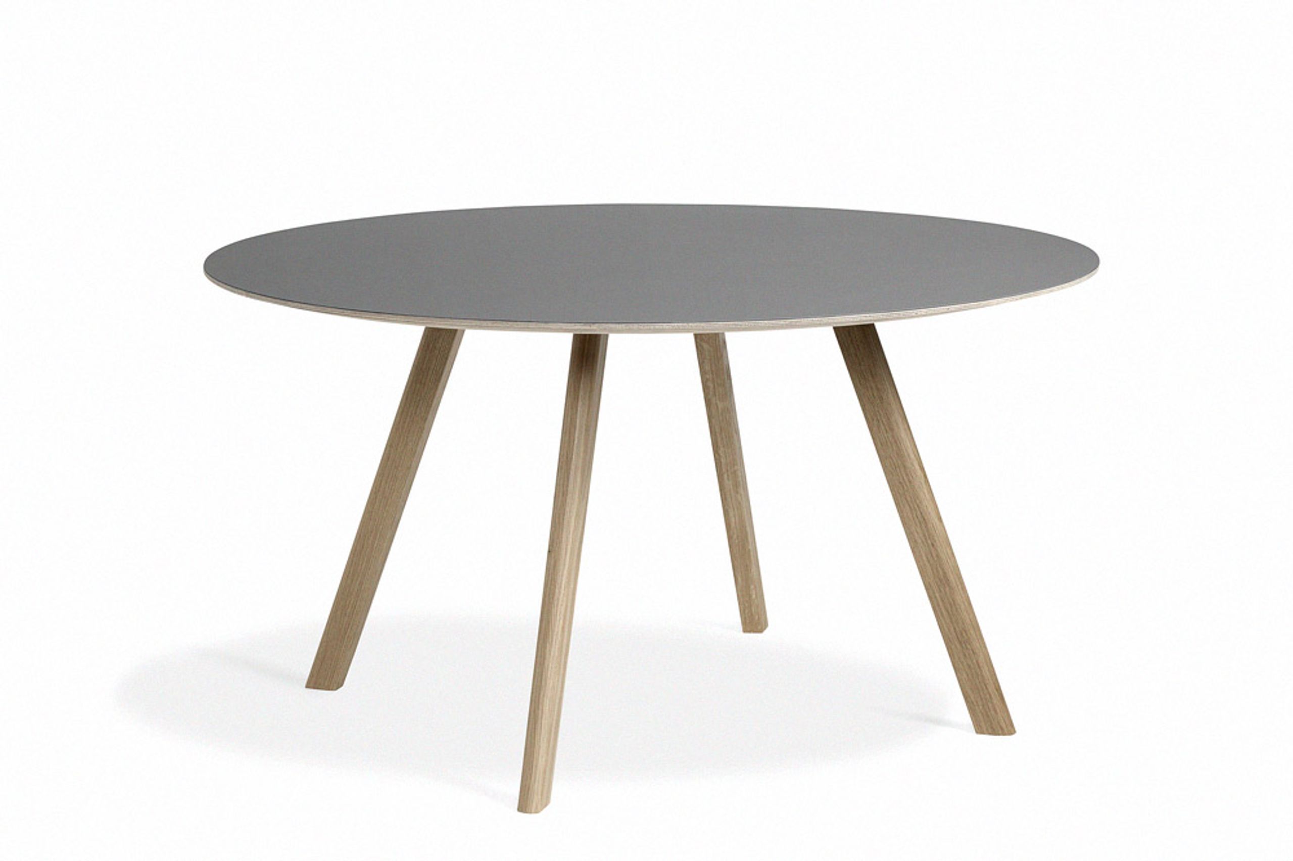 HAY - Dining Table - CPH 25 Round - Tabletop: Grey Linoleum