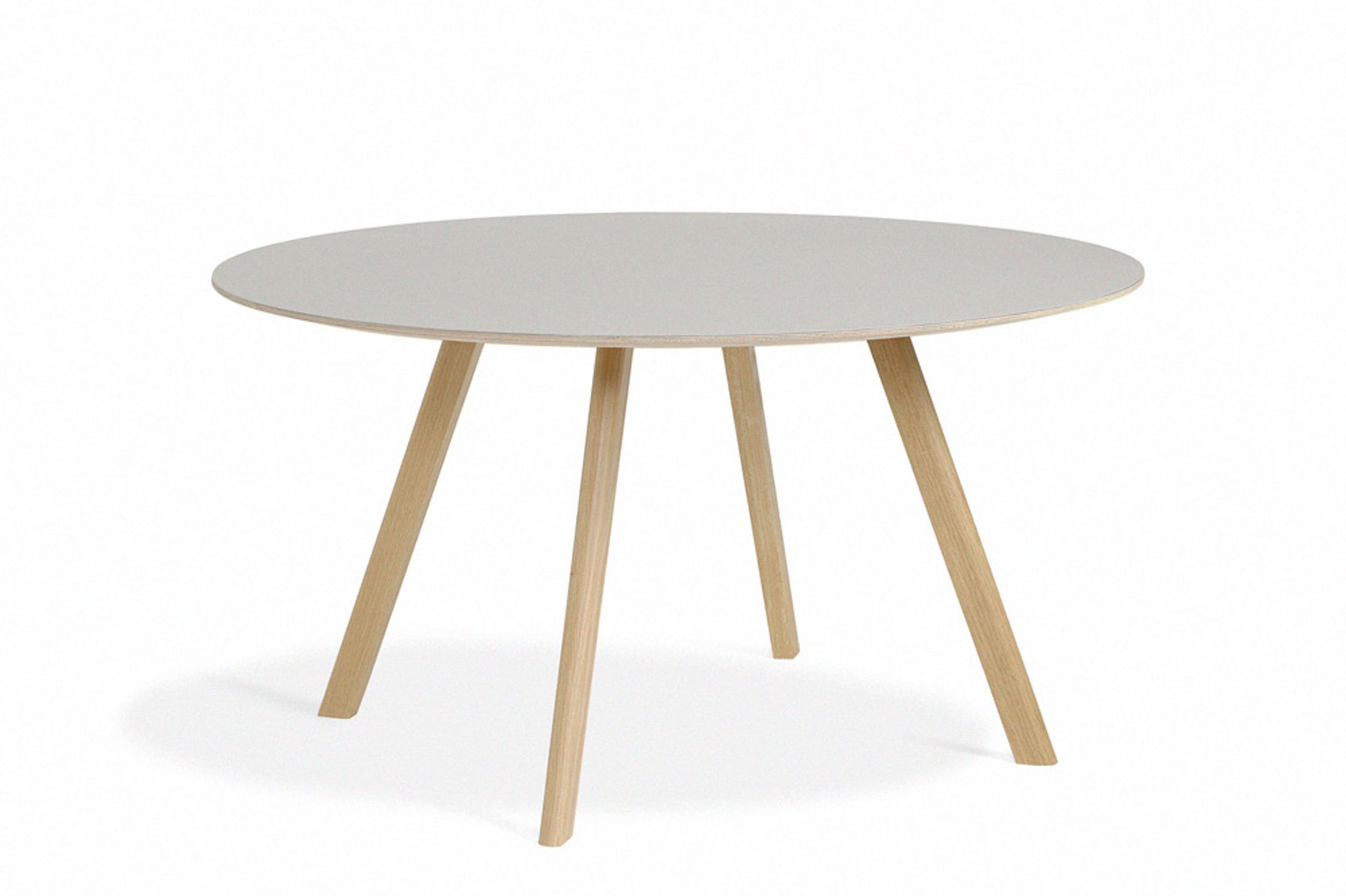 HAY - Dining Table - CPH 25 Round - Tabletop: Off-White Linoleum