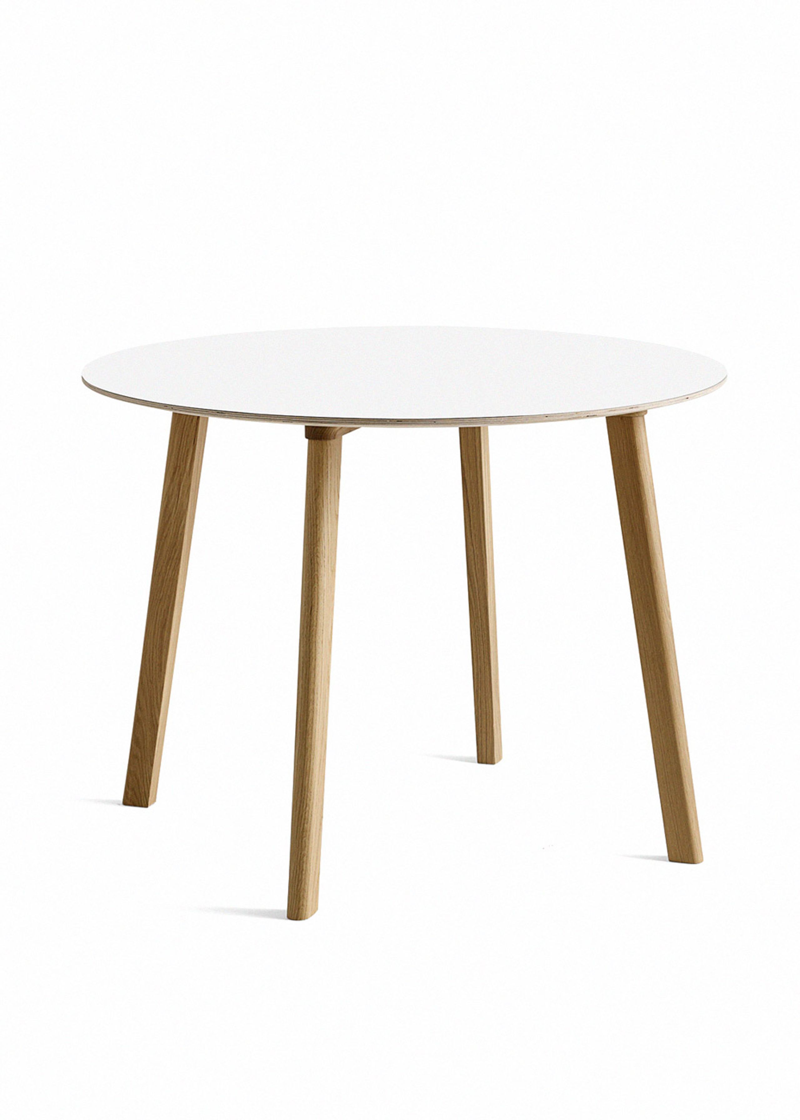 HAY - Dining Table - CPH Deux 220 Round / Ø98 - Tabletop: Pearl White Laminate