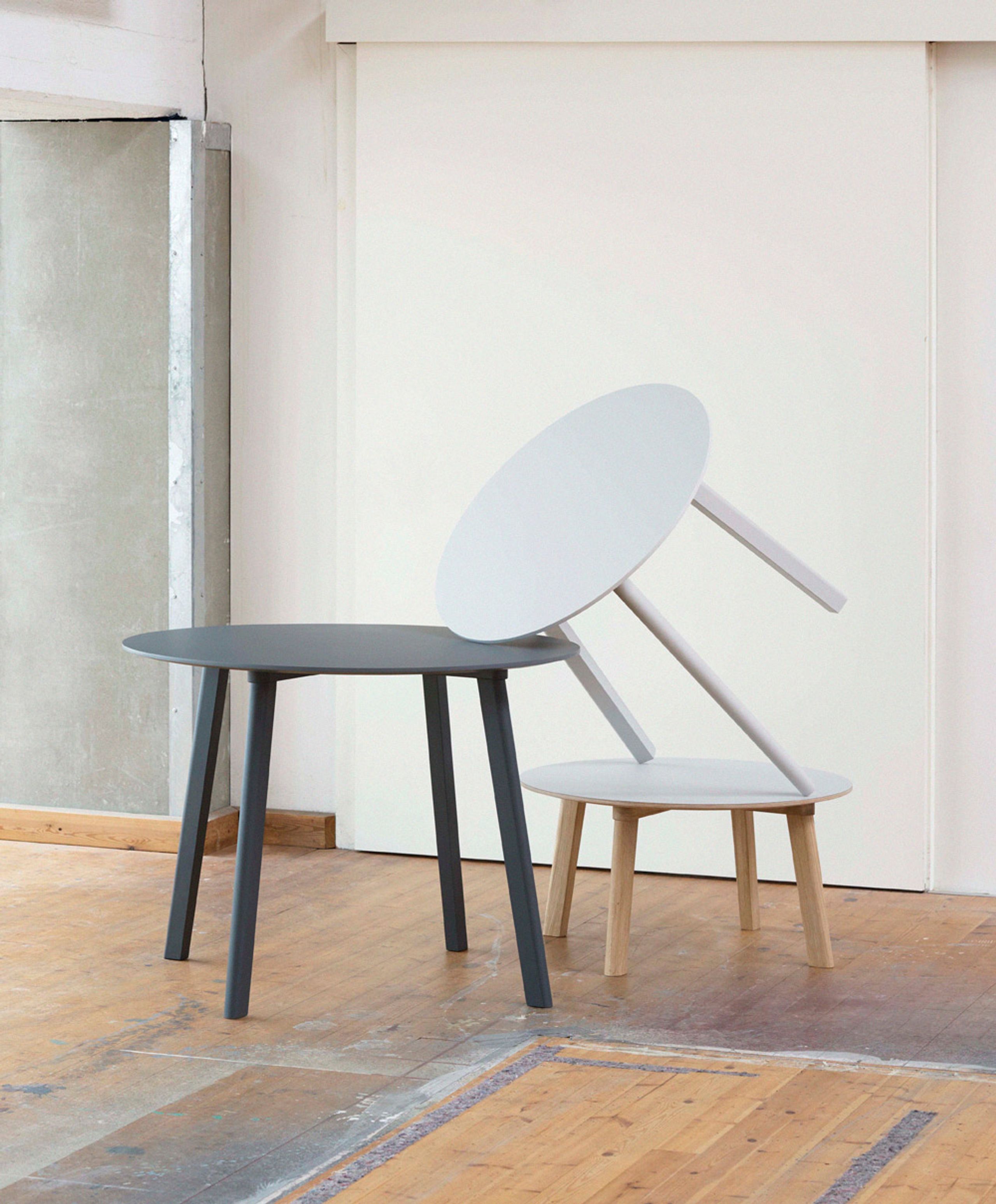 HAY - Spisebord - CPH Deux 220 Round / Ø75 - Tabletop: Stone Grey Laminate