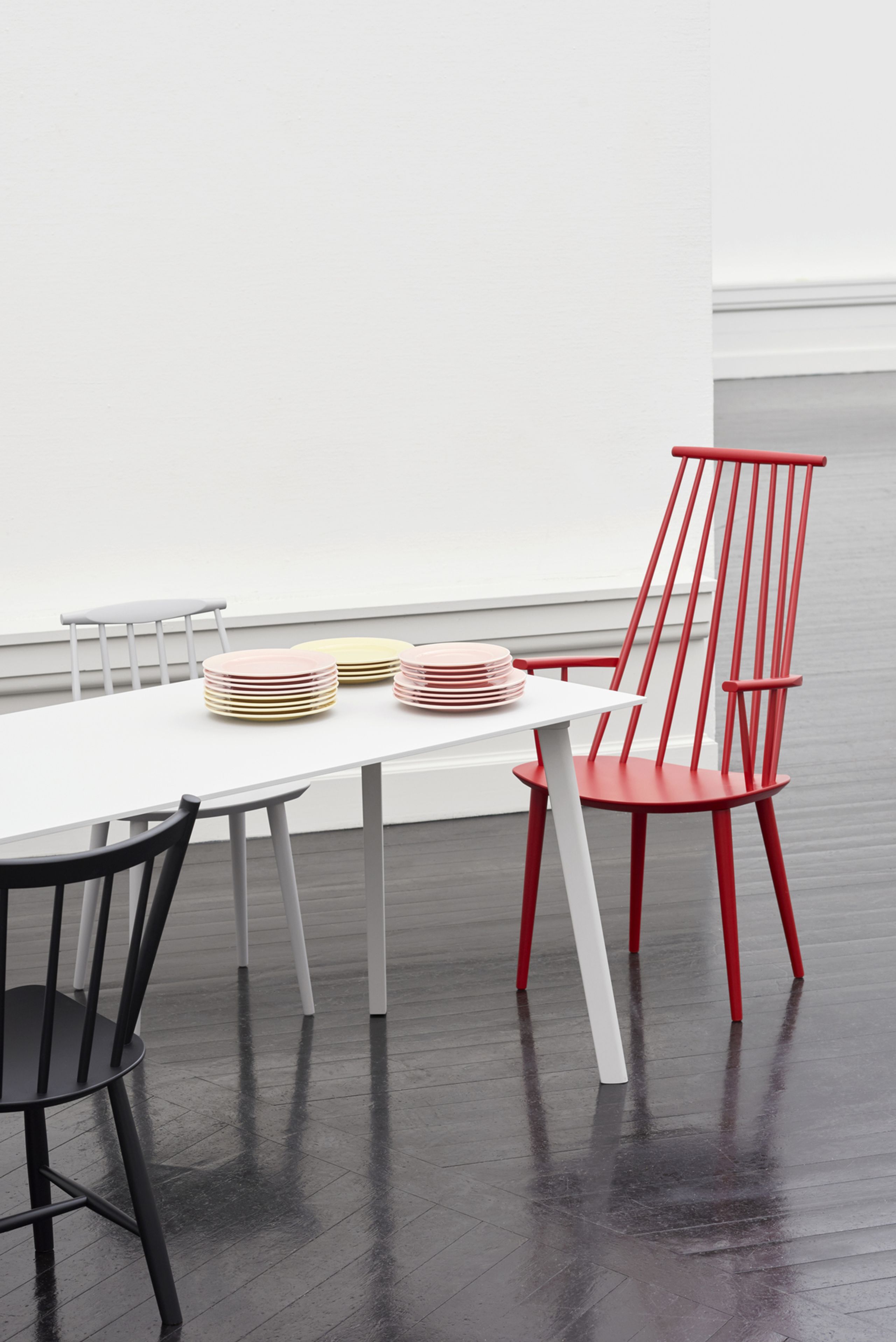 HAY - Table à manger - CPH Deux 210 2.0 - Pearl White Laminate / Lacquered Oak - 75