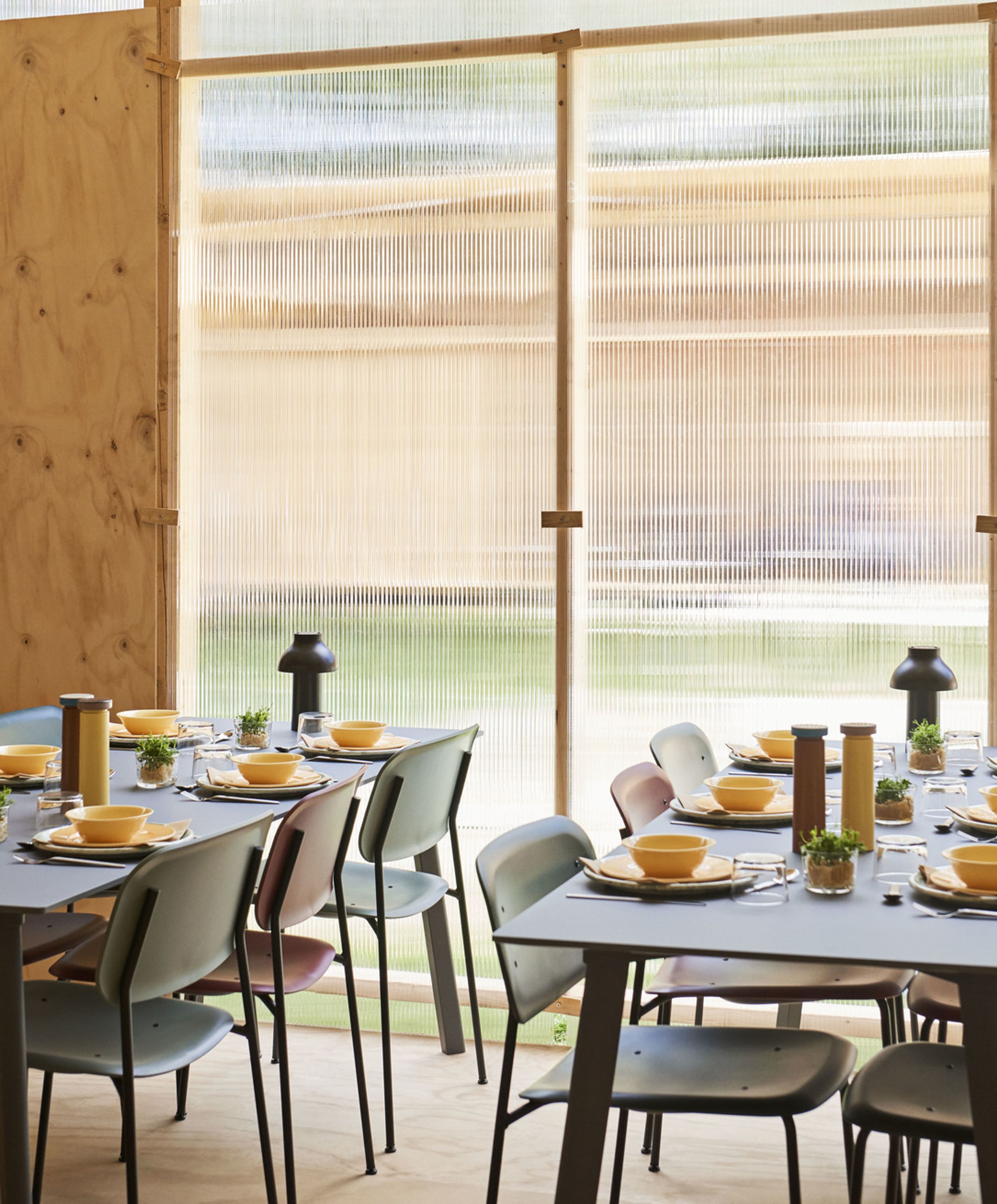 HAY - Matbord - CPH Deux 210 2.0 - Stone Grey Laminate / Lacquered Oak - 200