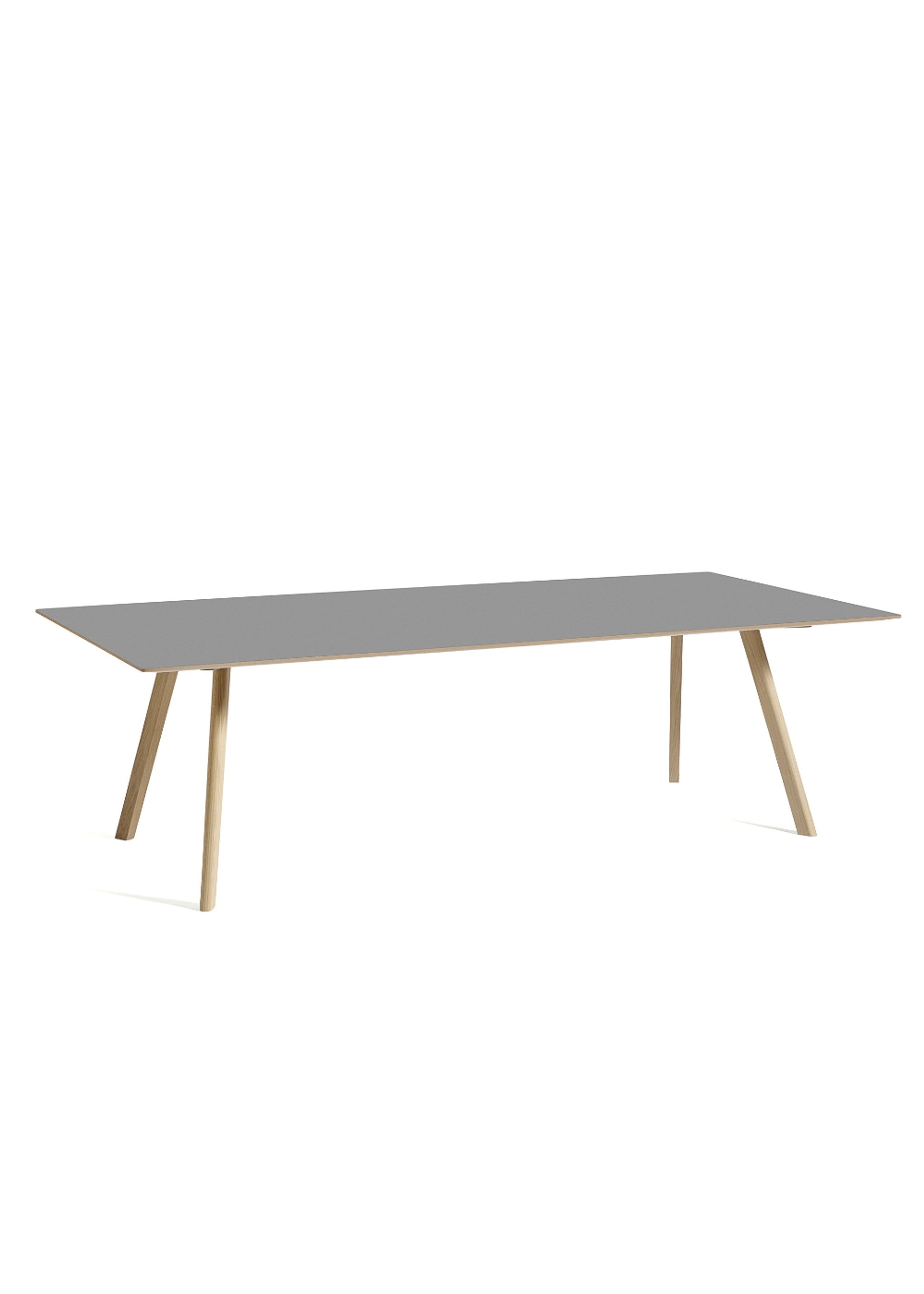 HAY - Dining Table - CPH30 2.0 Table - Grey Linoleum / Water-based lacquered Solid oak