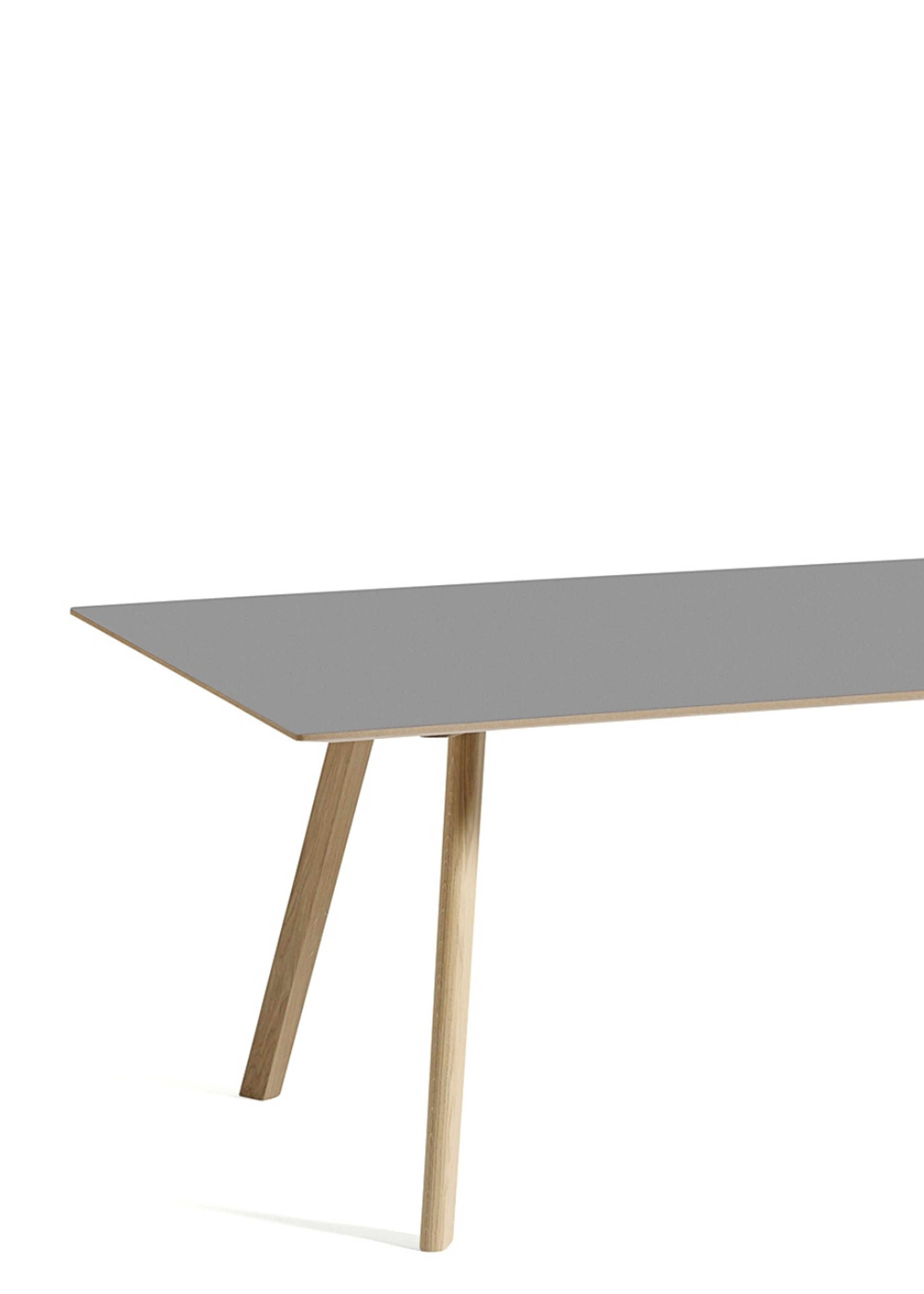 HAY - Dining Table - CPH30 2.0 Table - Grey Linoleum / Water-based lacquered Solid oak