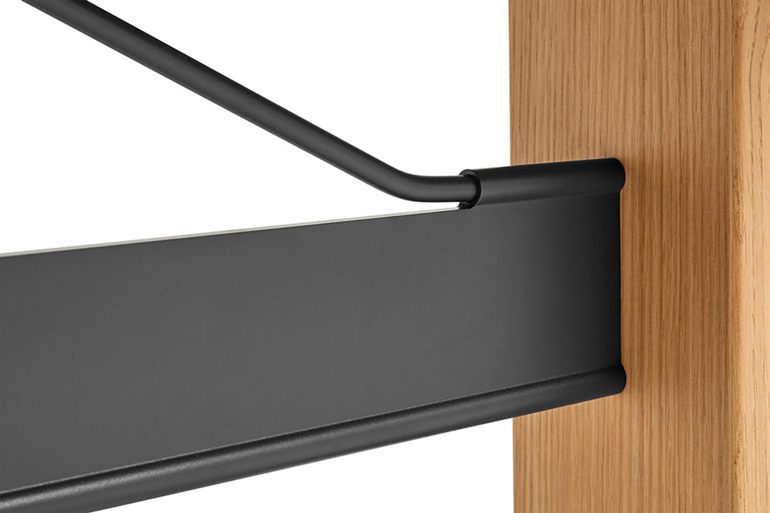 HAY - Spisebord - Passerelle Table - Ink Black Water-Based Lacquered Oak w. Ink Black Crossbar