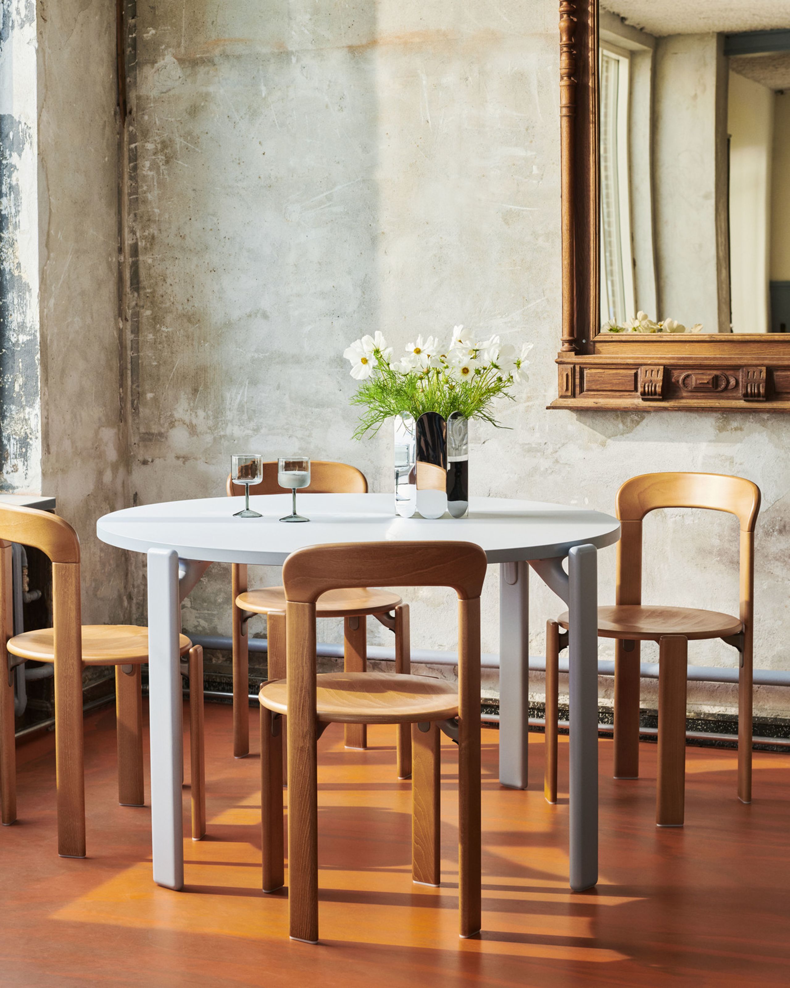 HAY - Dining Table - Rey table - Slate blue / gull laminate